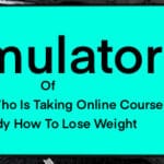 Simulator Of A Person Who Is Taking Online Course To Study How To Lose Weight Trainer