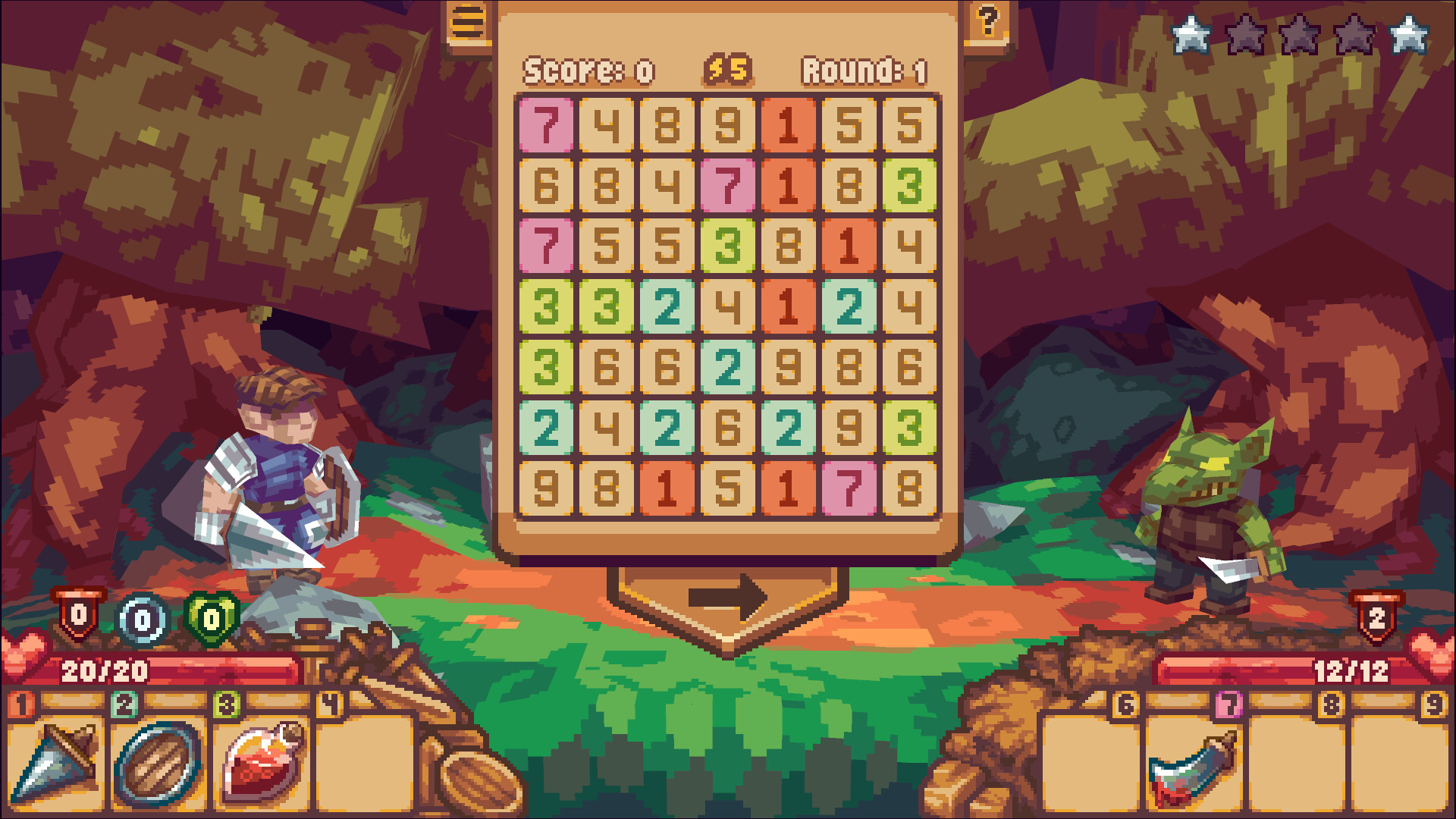 Numeral Strike — gameplay showcase