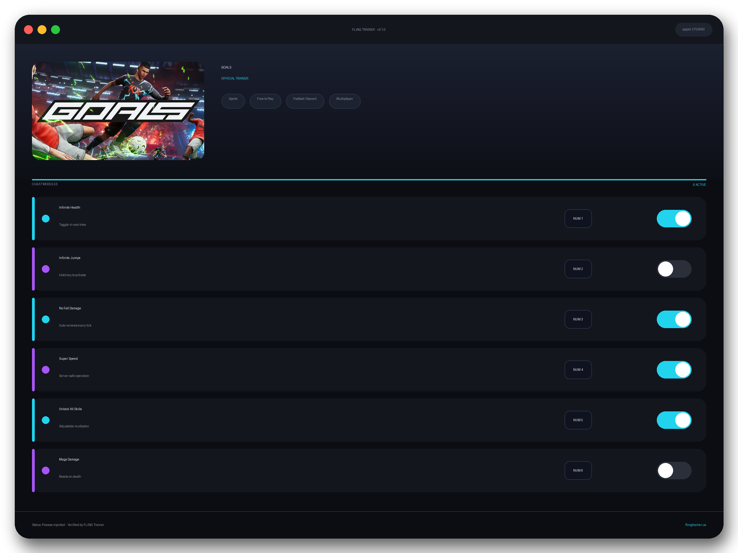 GOALS Trainer interface