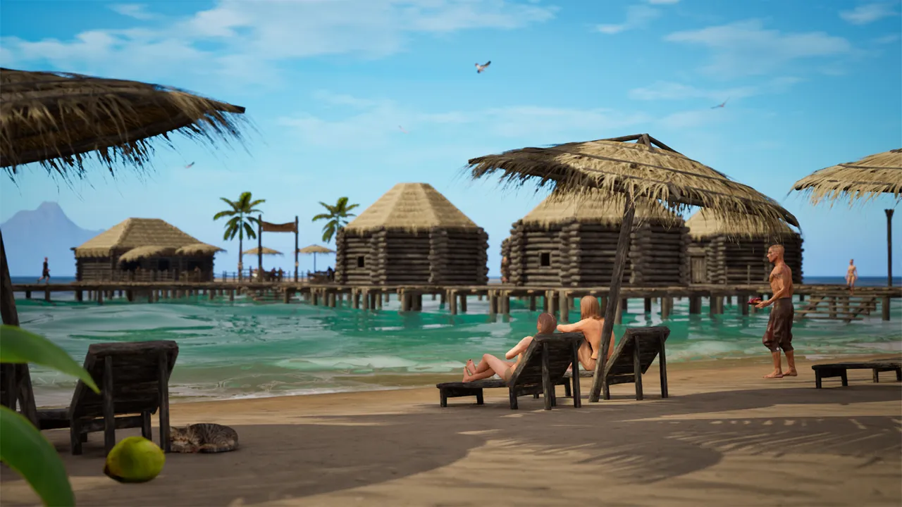Resort Island Simulator — story scene capture