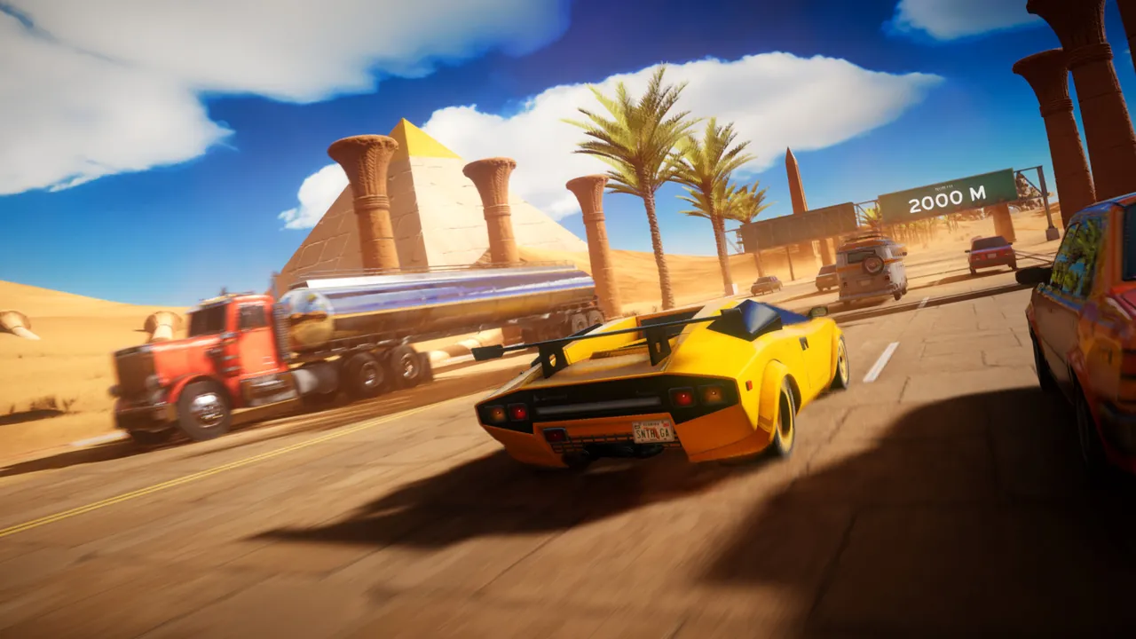 SYNTHALGIA: Retro Arcade Racing — story scene capture