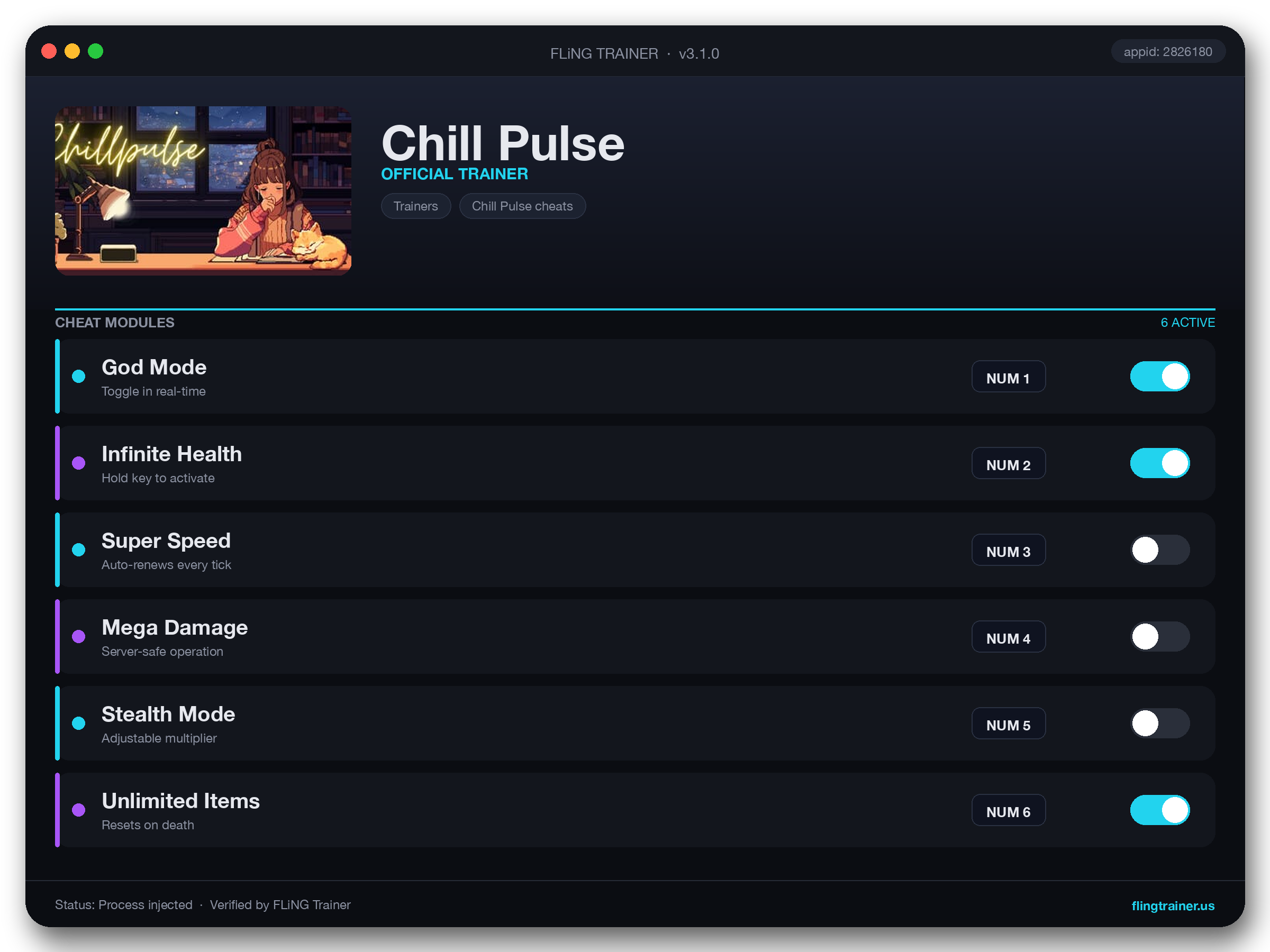 Chill Pulse Trainer interface