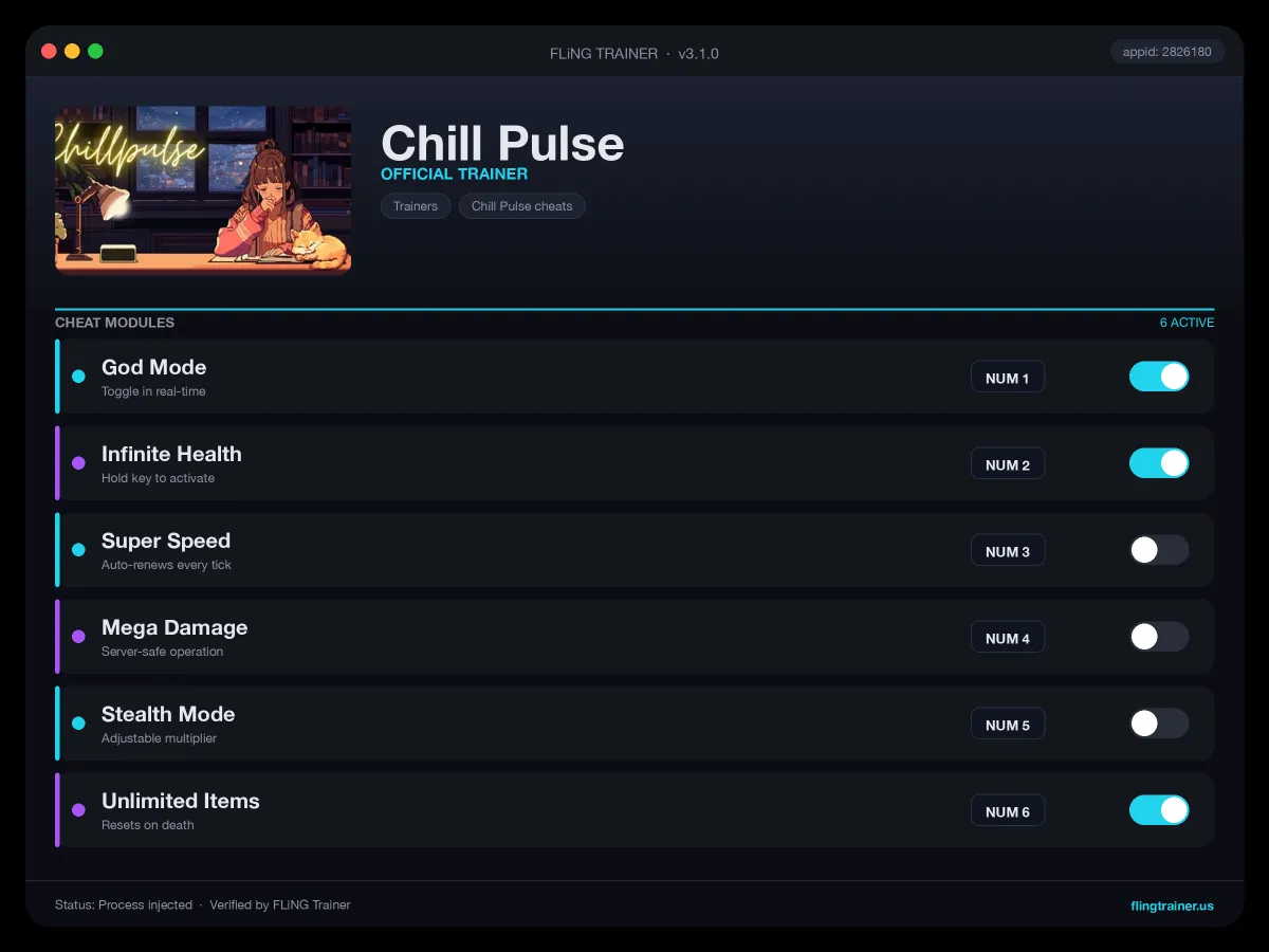 Chill Pulse Trainer interface