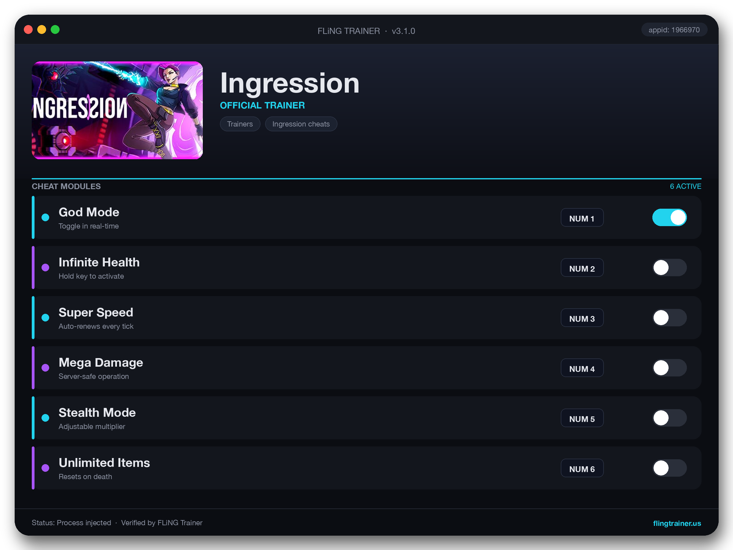 Ingression Trainer interface
