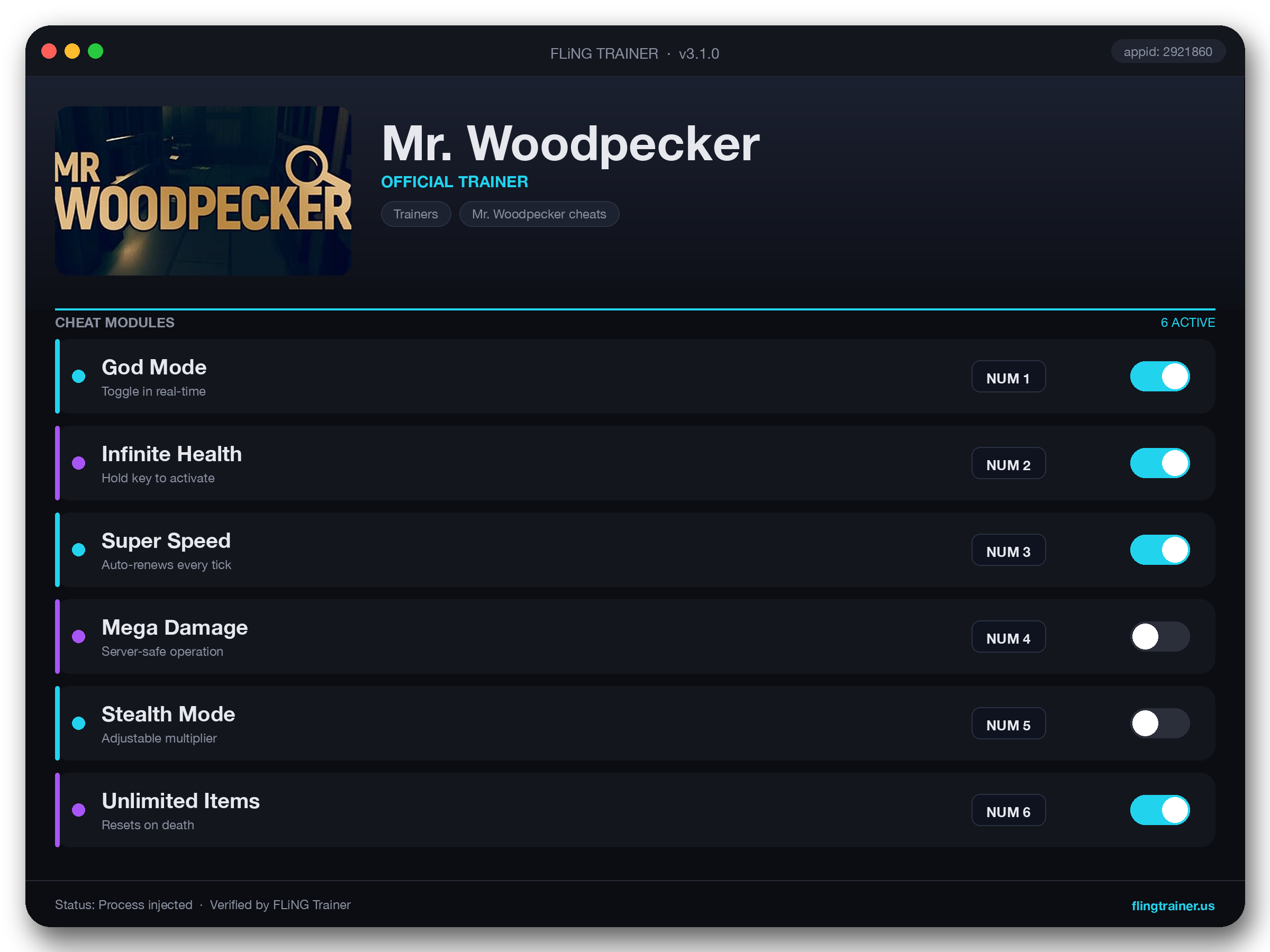 Mr. Woodpecker Trainer interface
