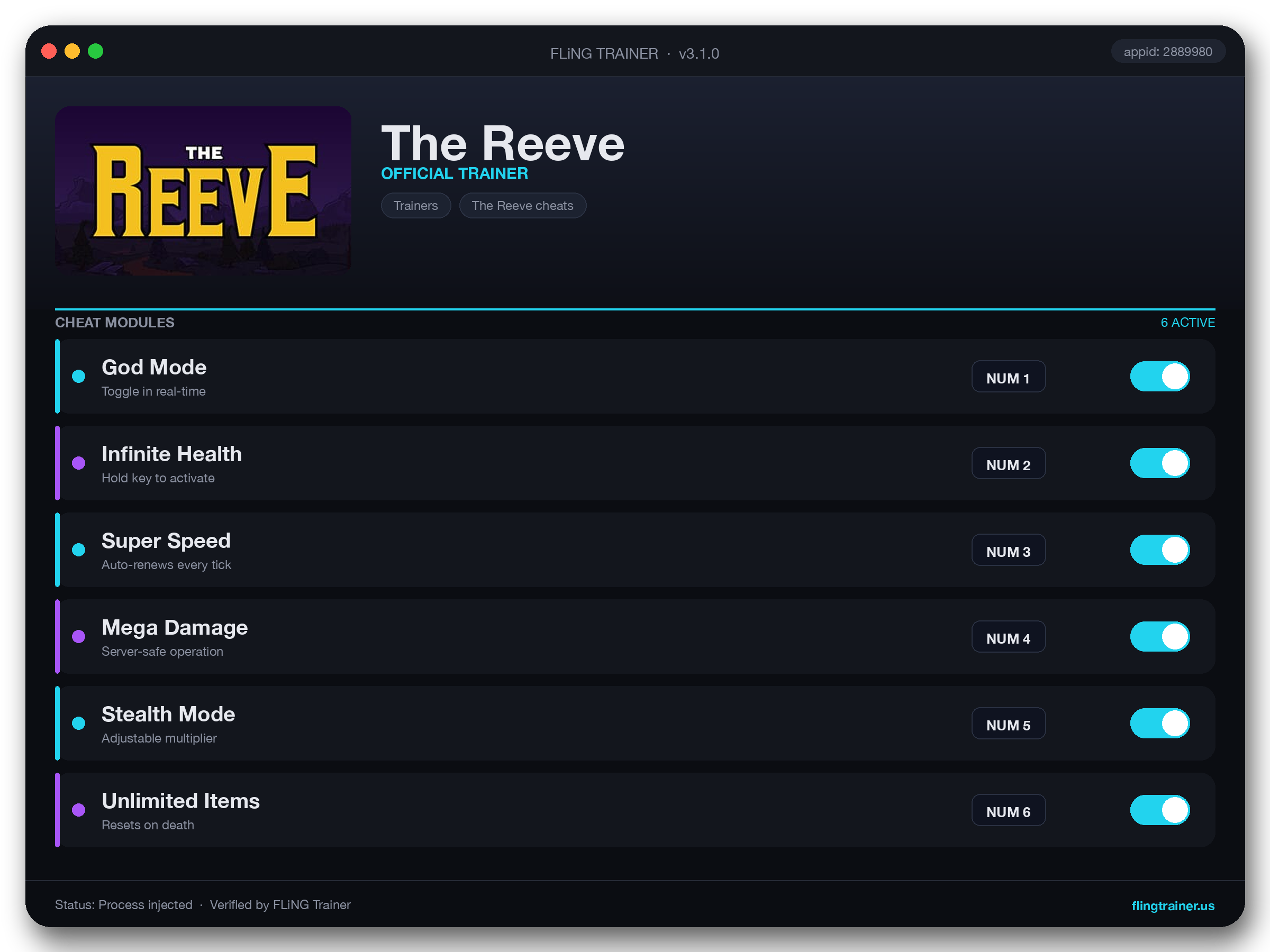 The Reeve Trainer interface