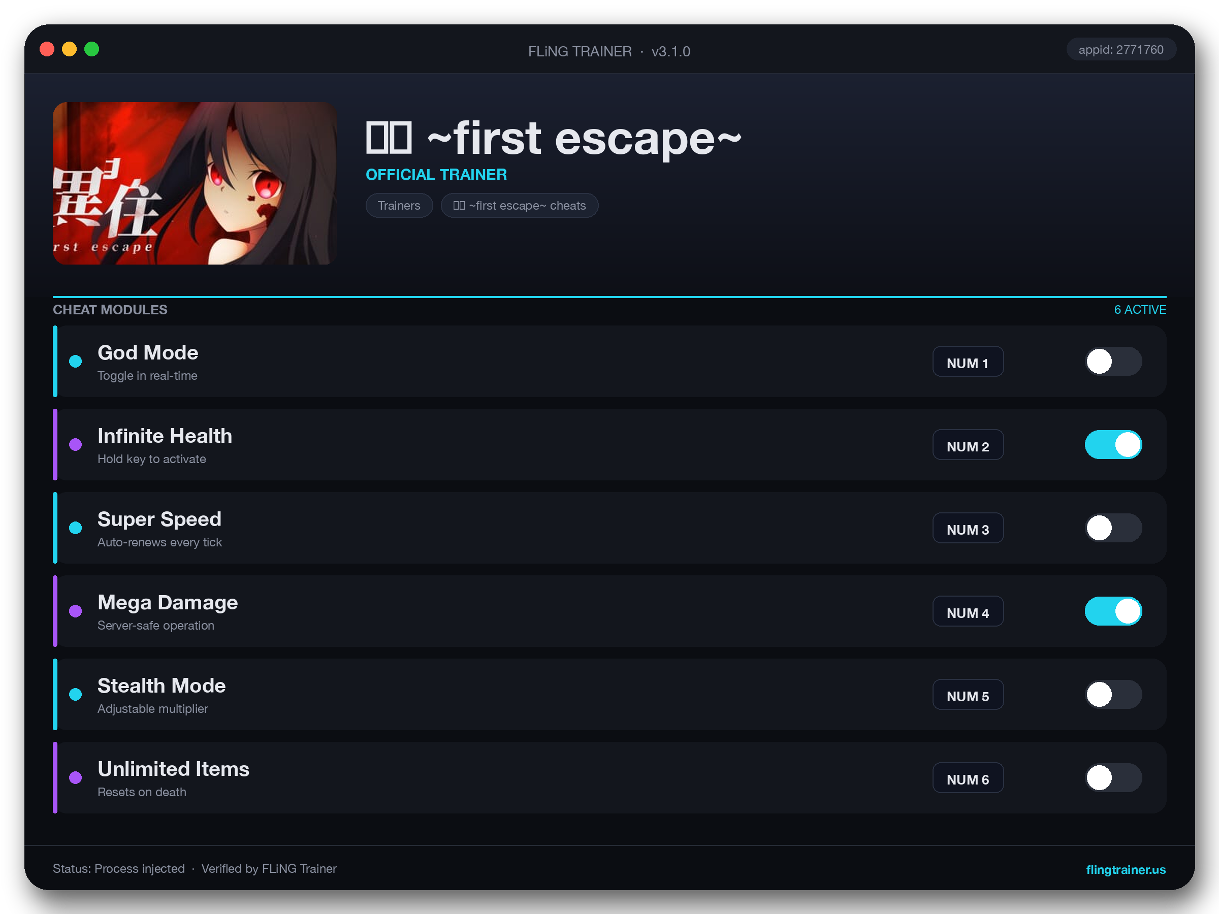 異住 ~first escape~ Trainer interface