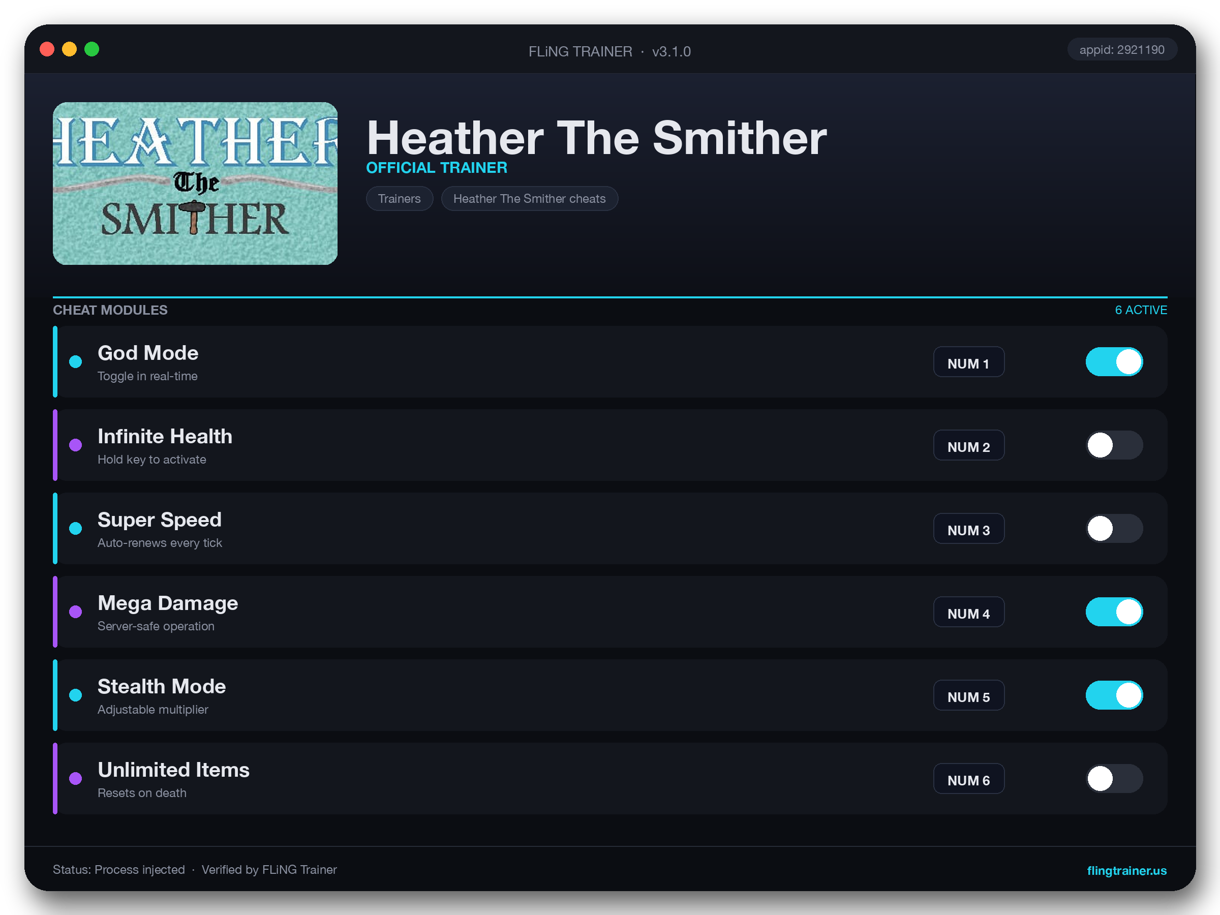 Heather The Smither Trainer interface