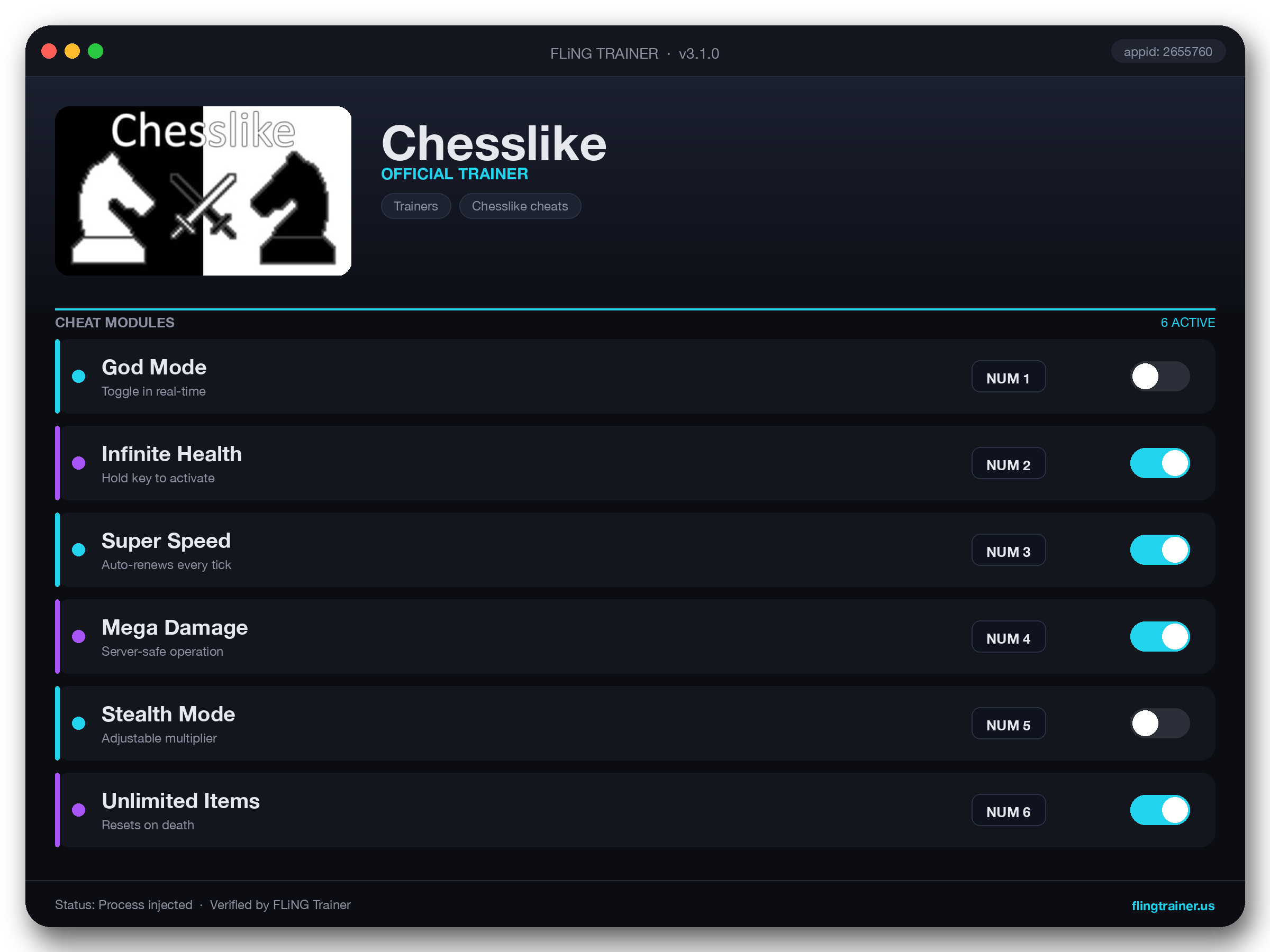 Chesslike Trainer interface
