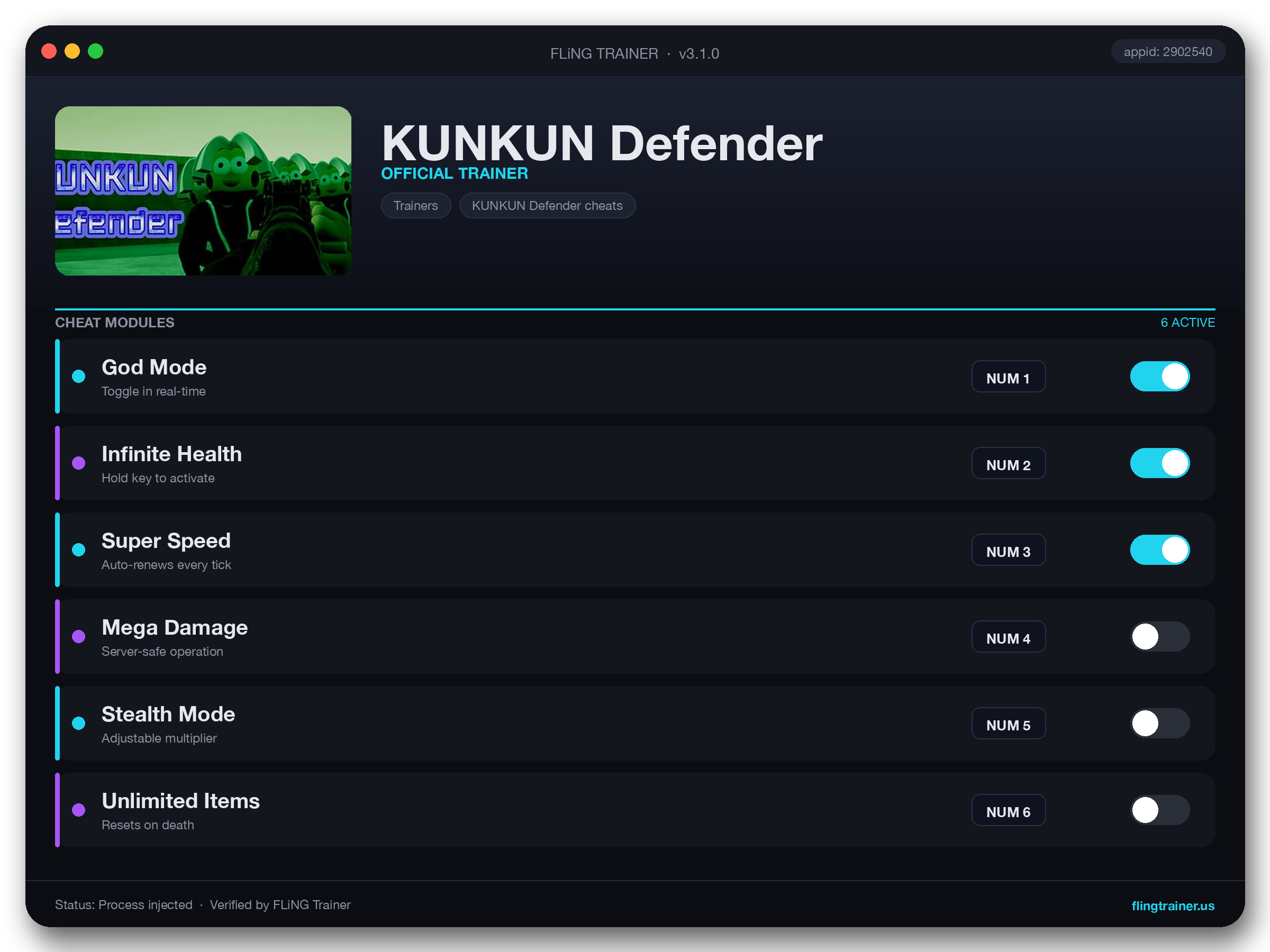 KUNKUN Defender Trainer interface