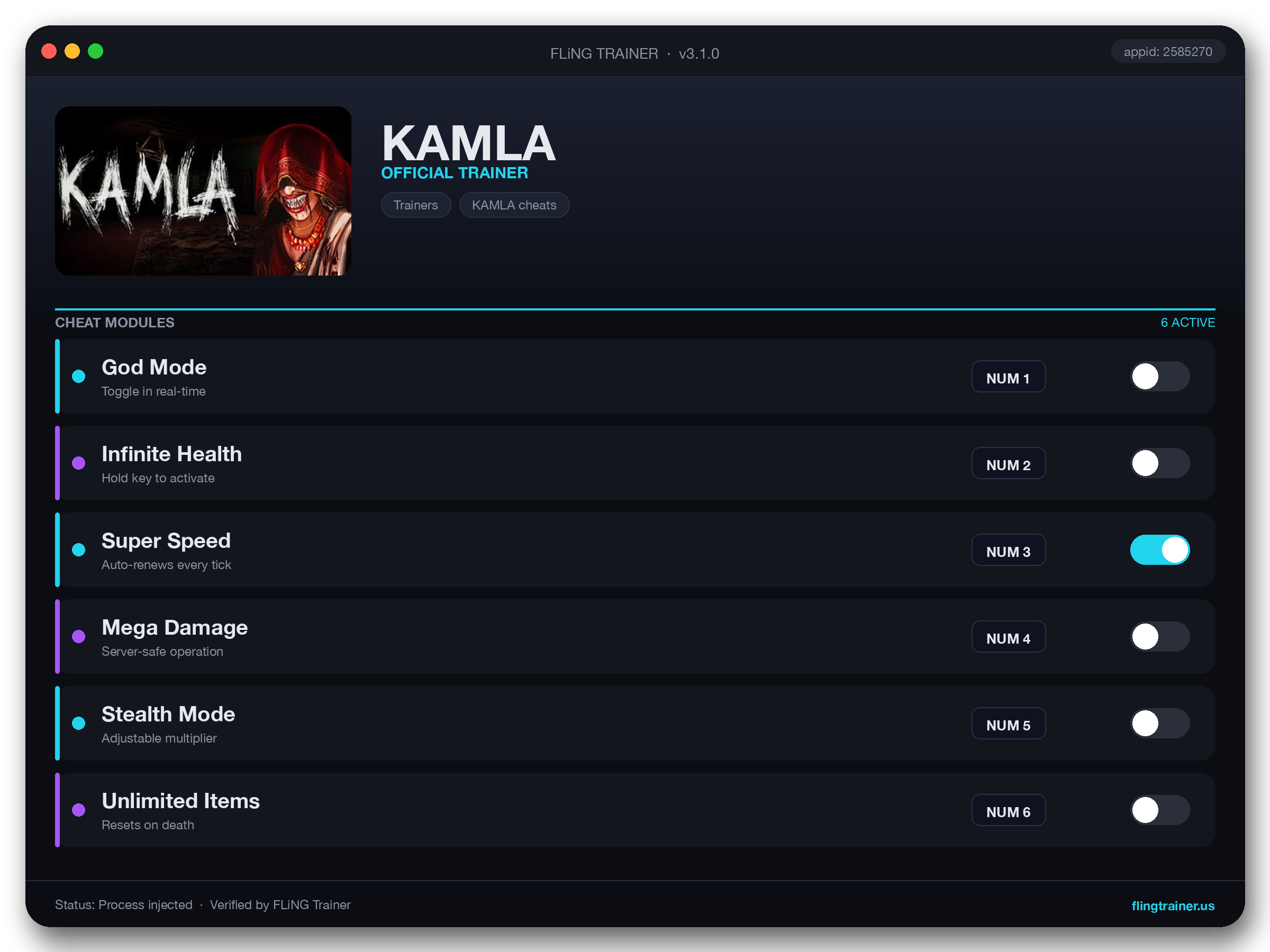 KAMLA Trainer interface