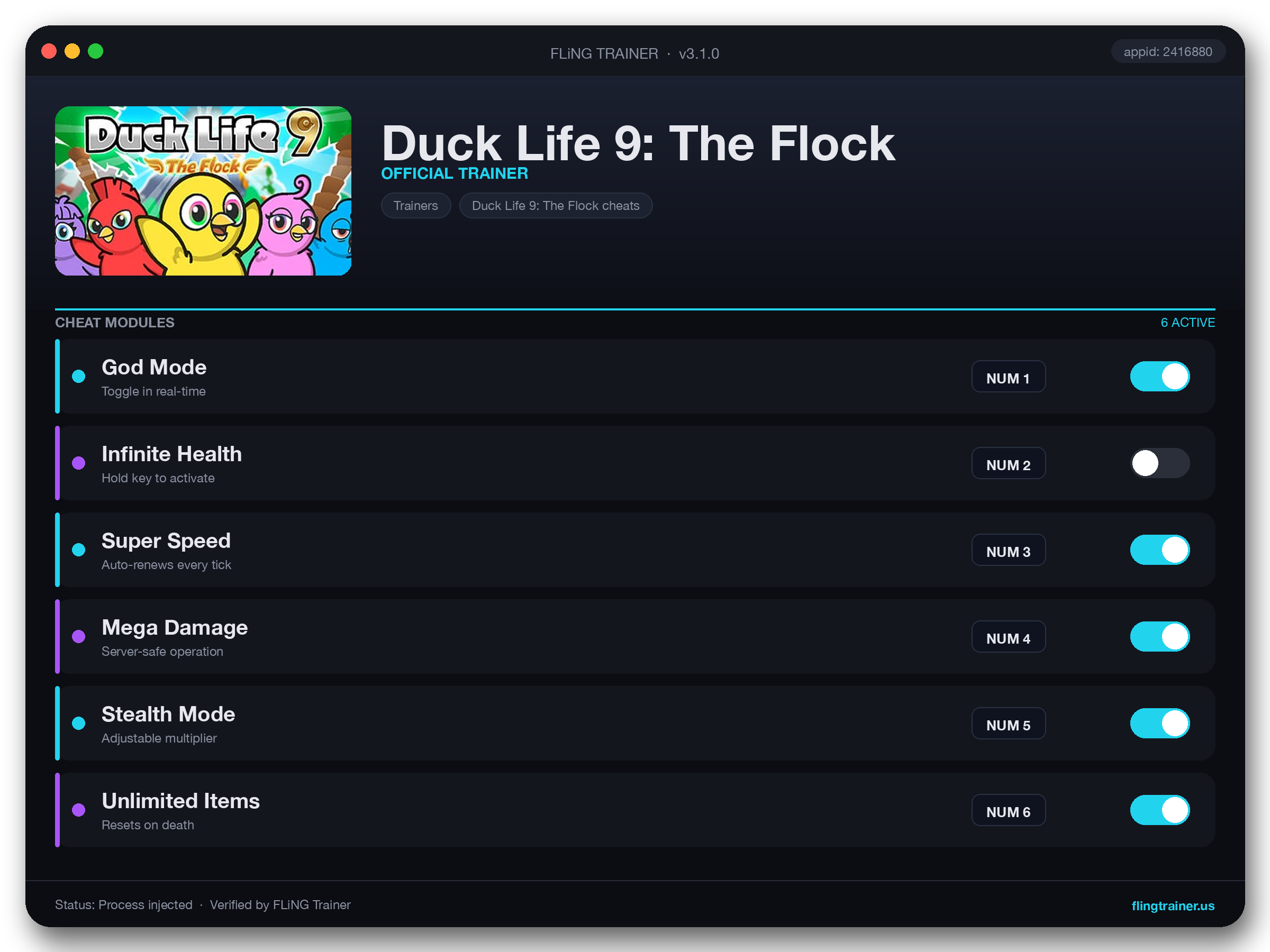 Duck Life 9: The Flock Trainer interface