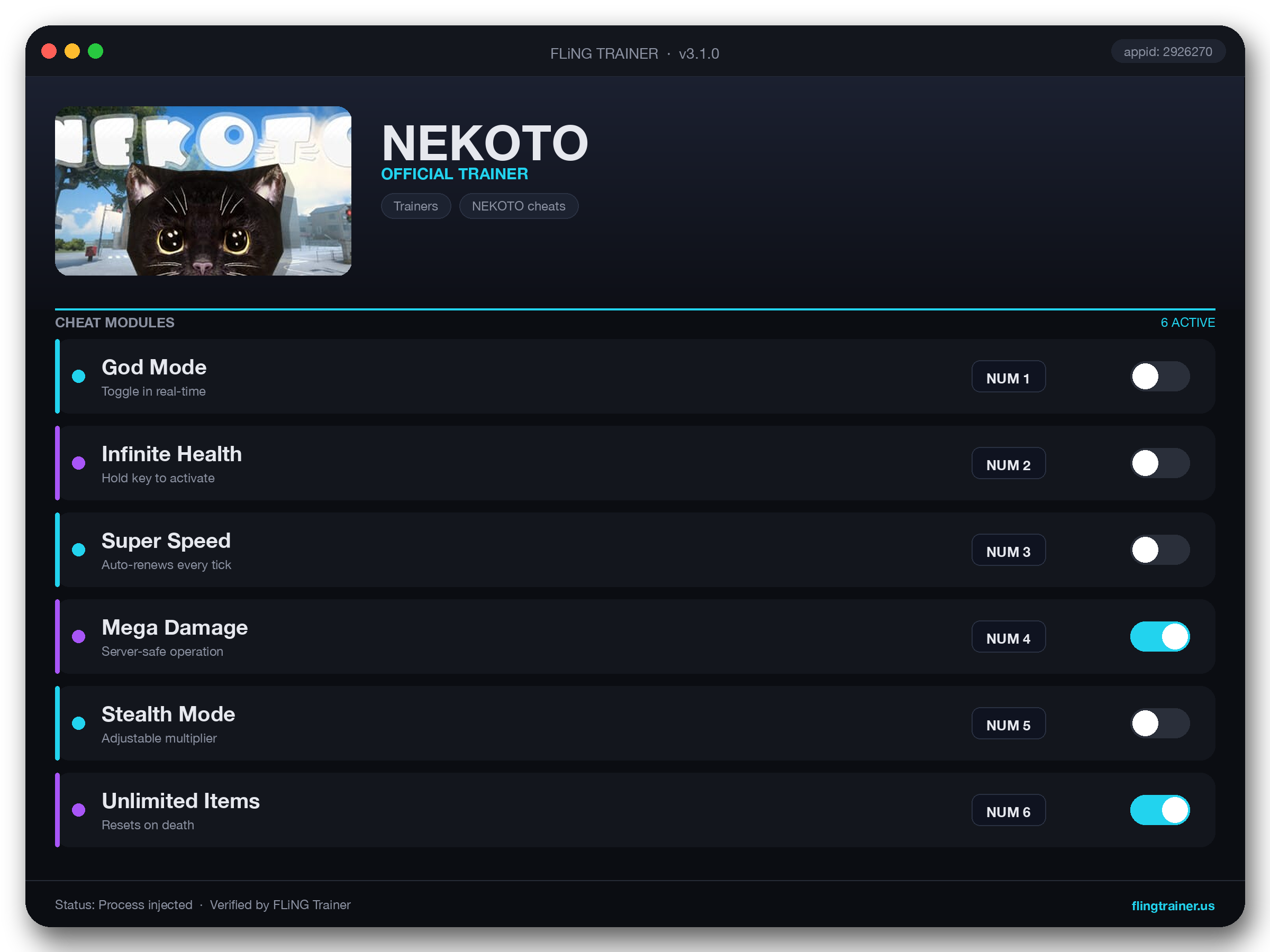 NEKOTO Trainer interface