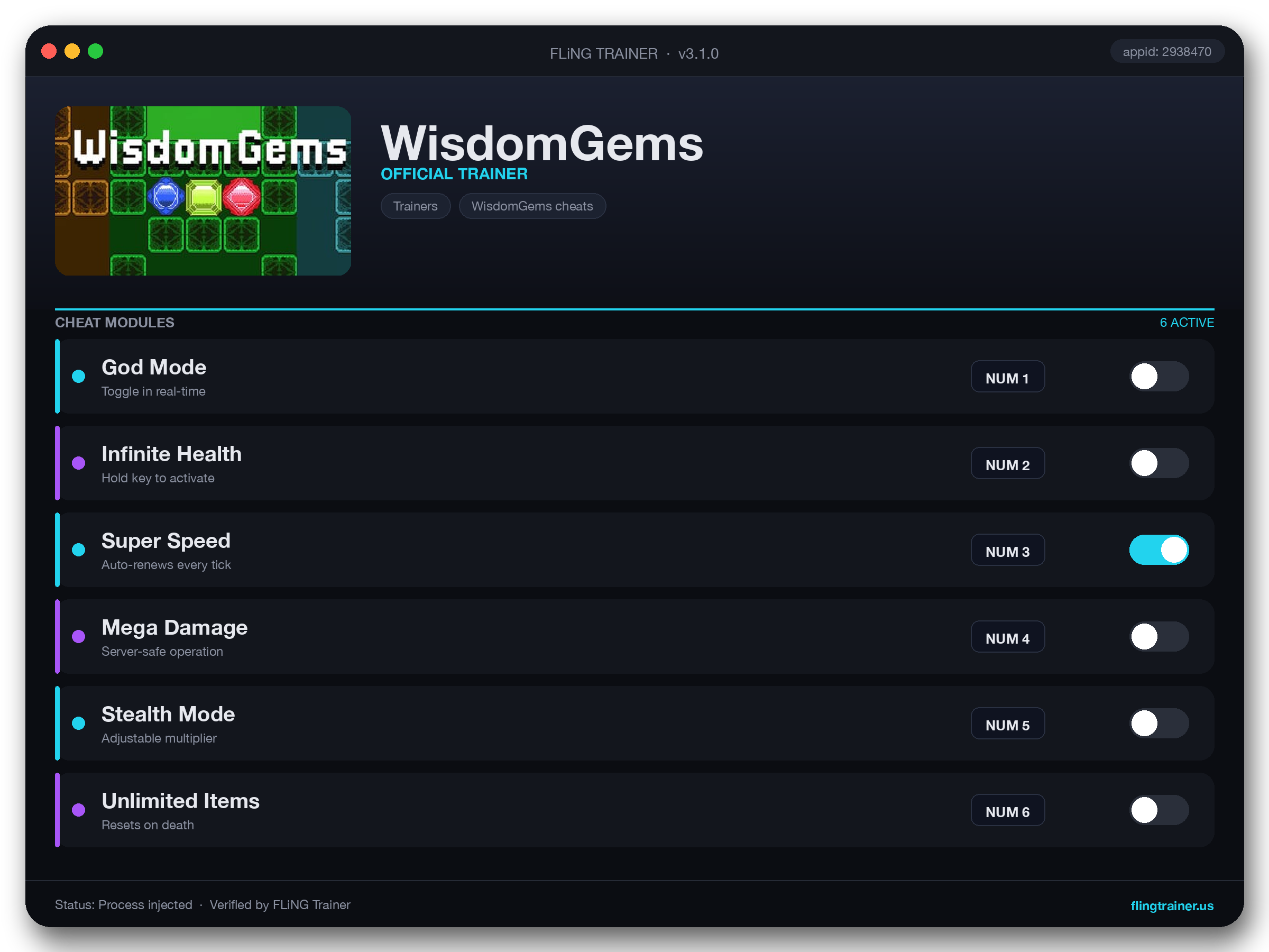 WisdomGems Trainer interface