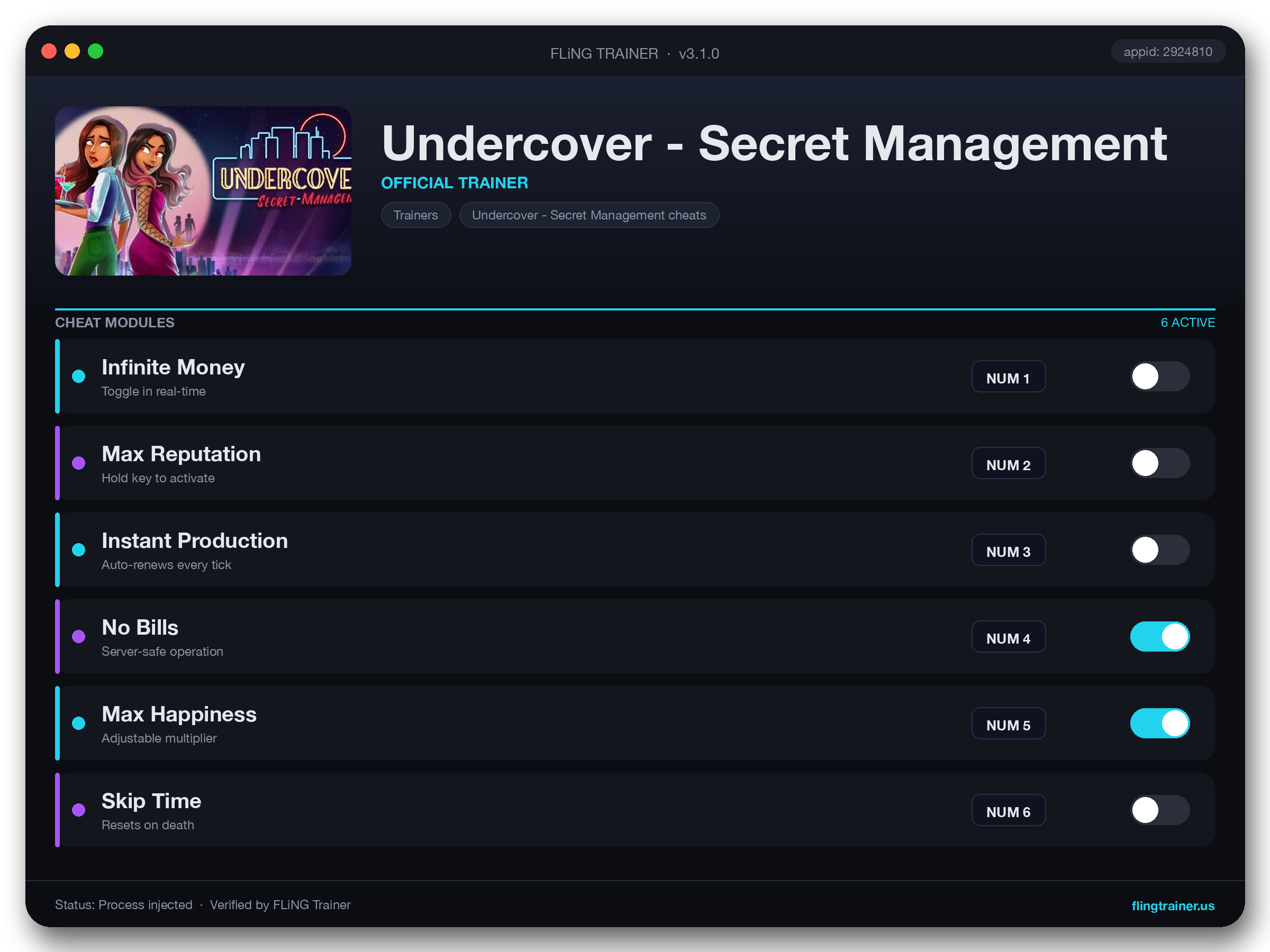 Undercover - Secret Management Trainer interface