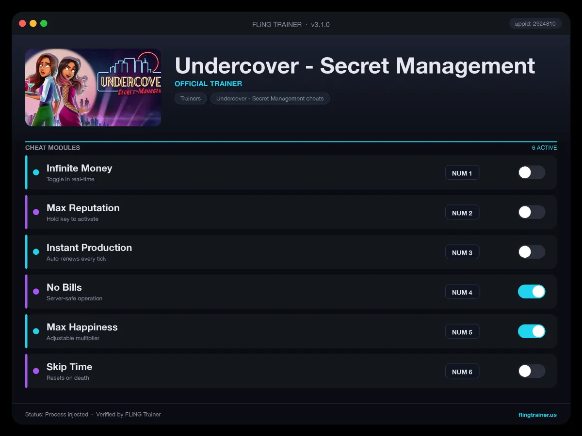 Undercover - Secret Management Trainer interface