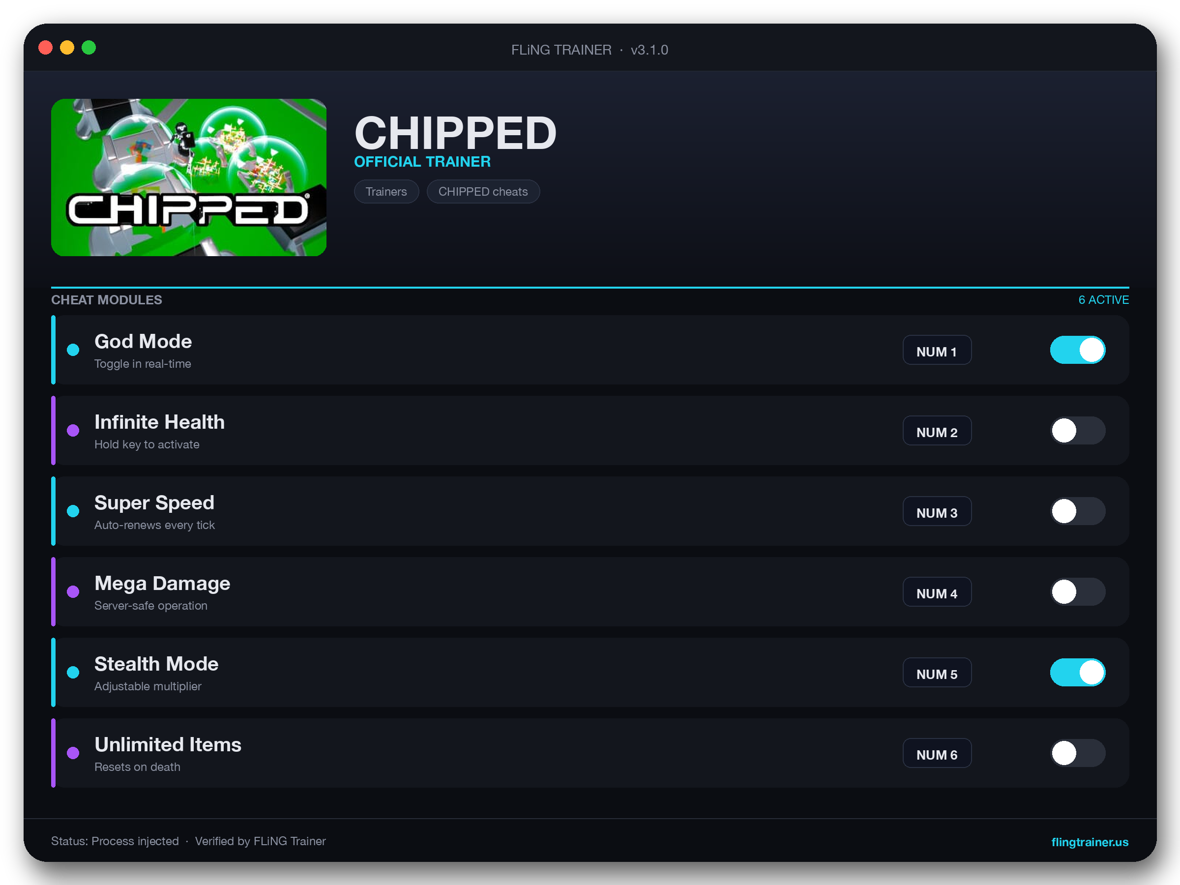 CHIPPED Trainer interface