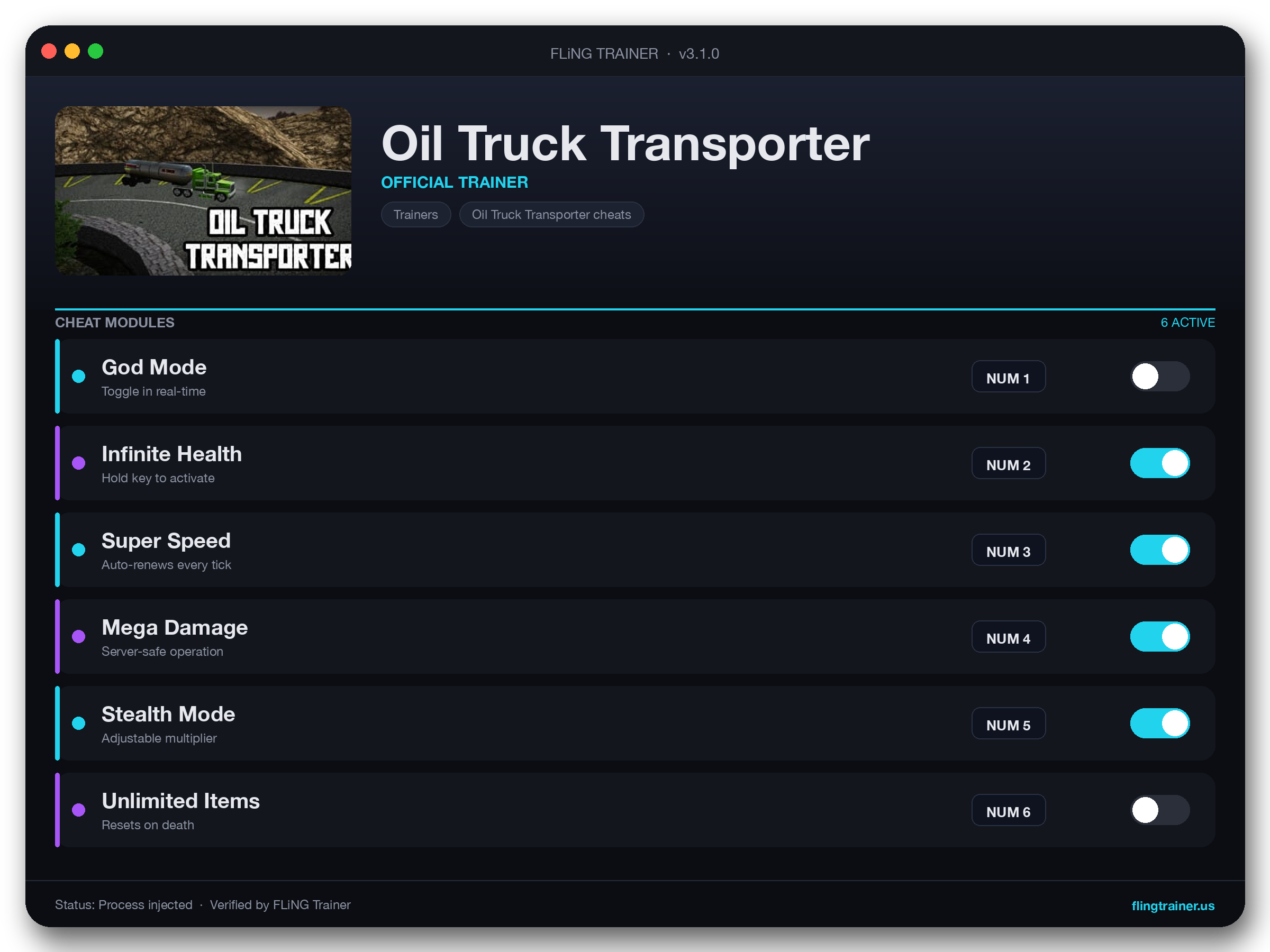 Oil Truck Transporter Trainer interface