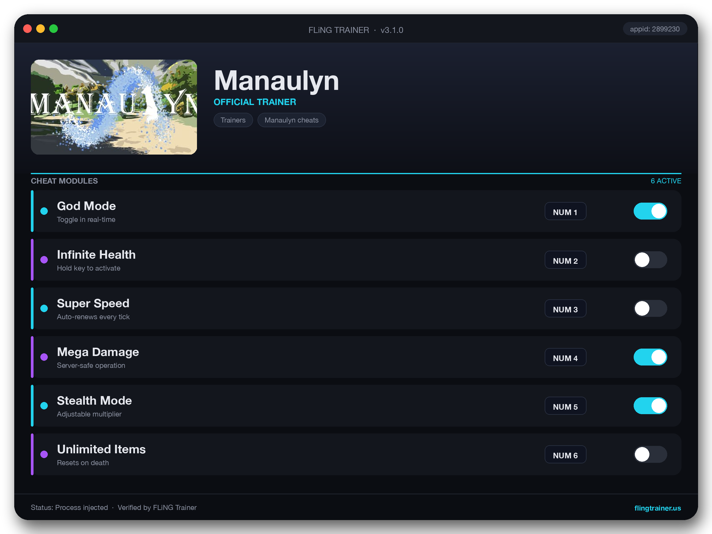 Manaulyn Trainer interface
