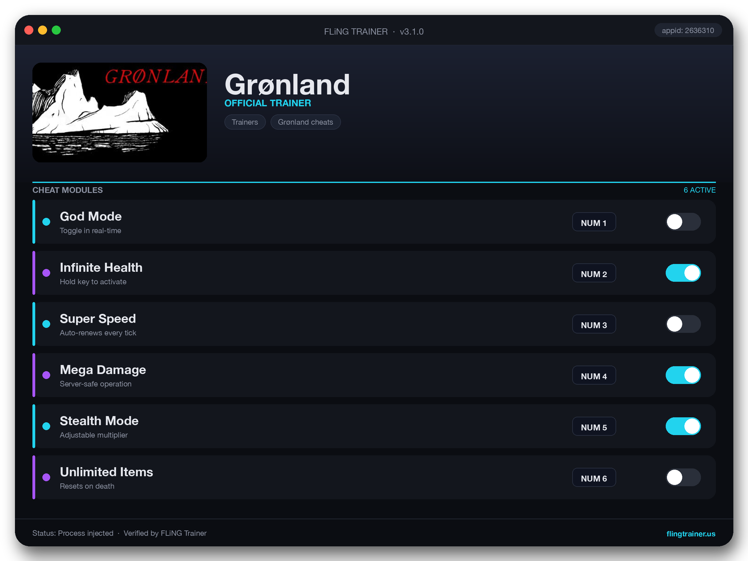 Grønland Trainer interface