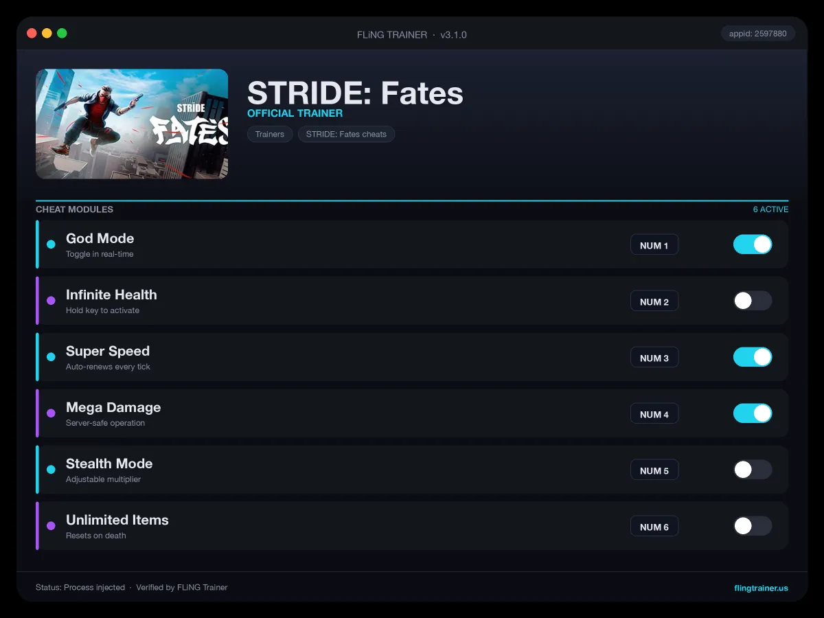 STRIDE: Fates Trainer interface