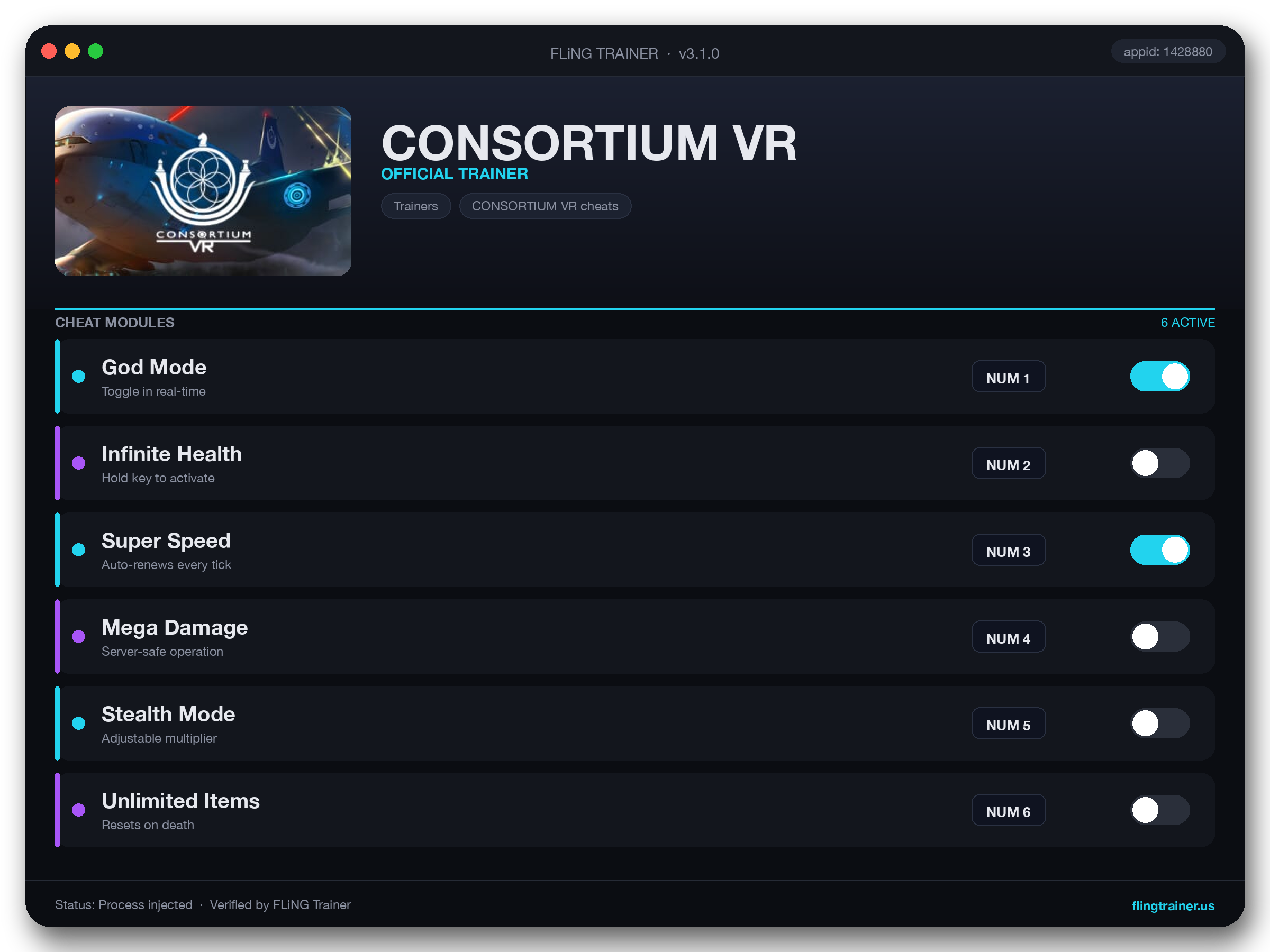 CONSORTIUM VR Trainer interface