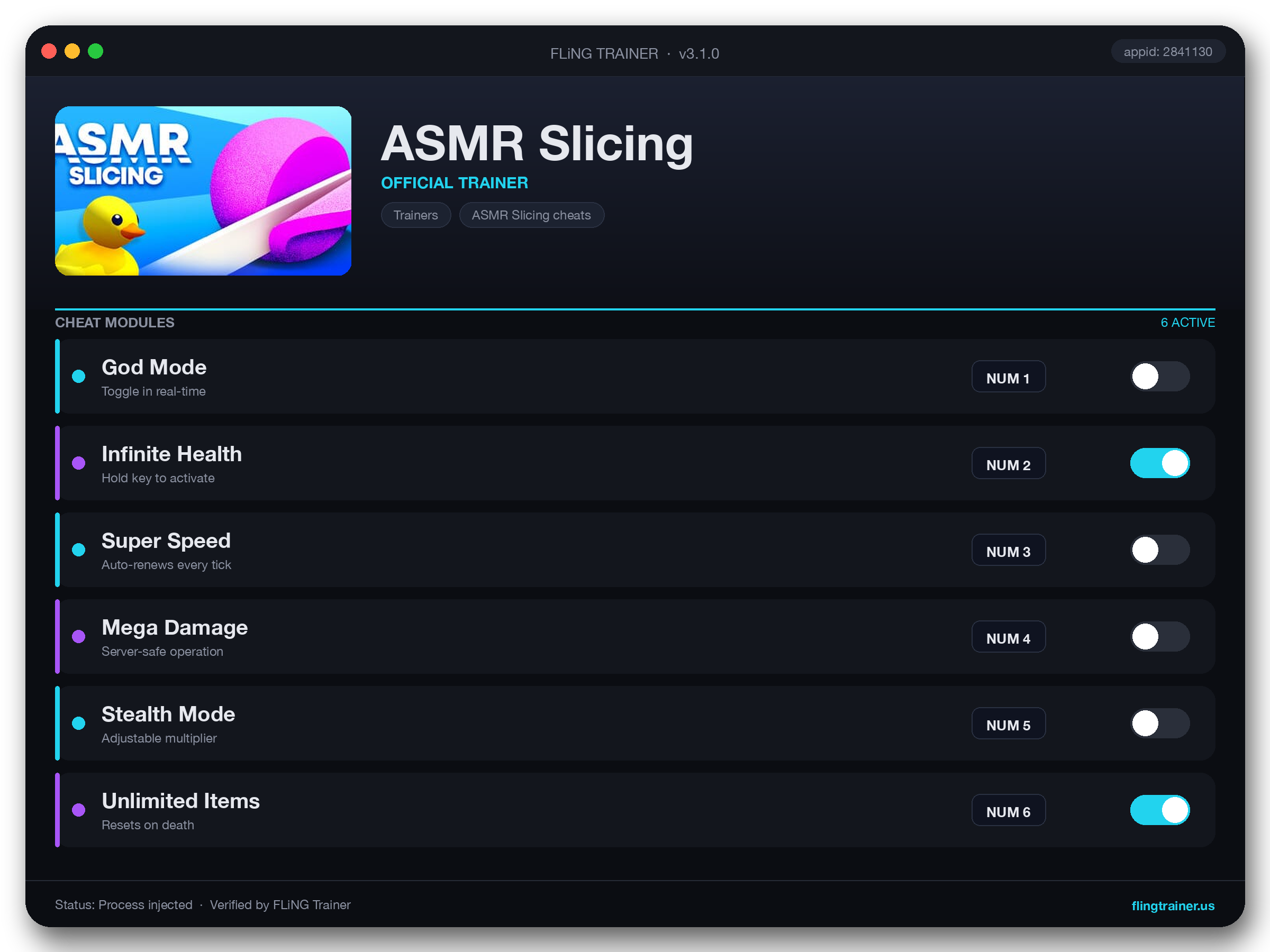 ASMR Slicing Trainer interface
