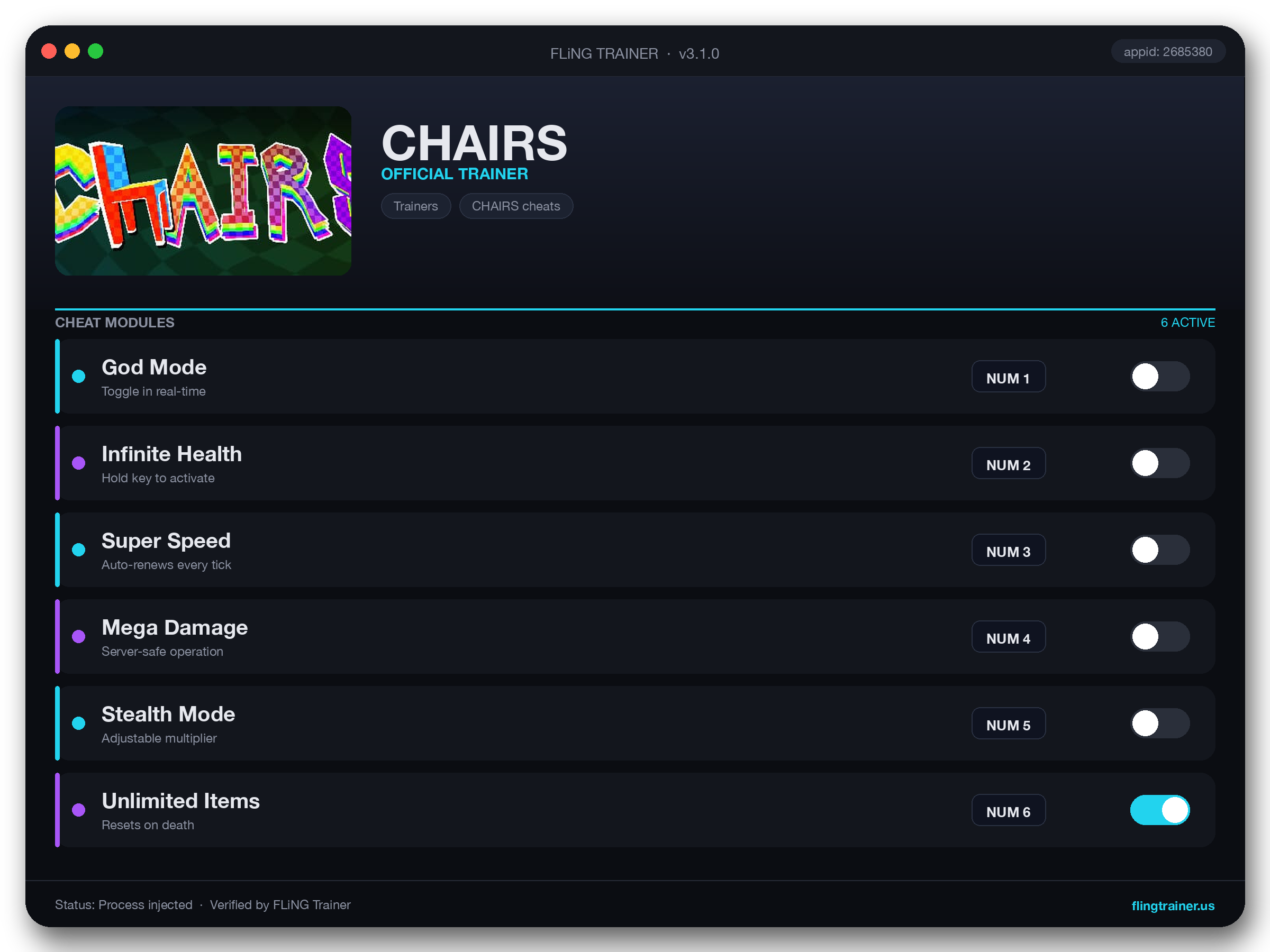 CHAIRS Trainer interface