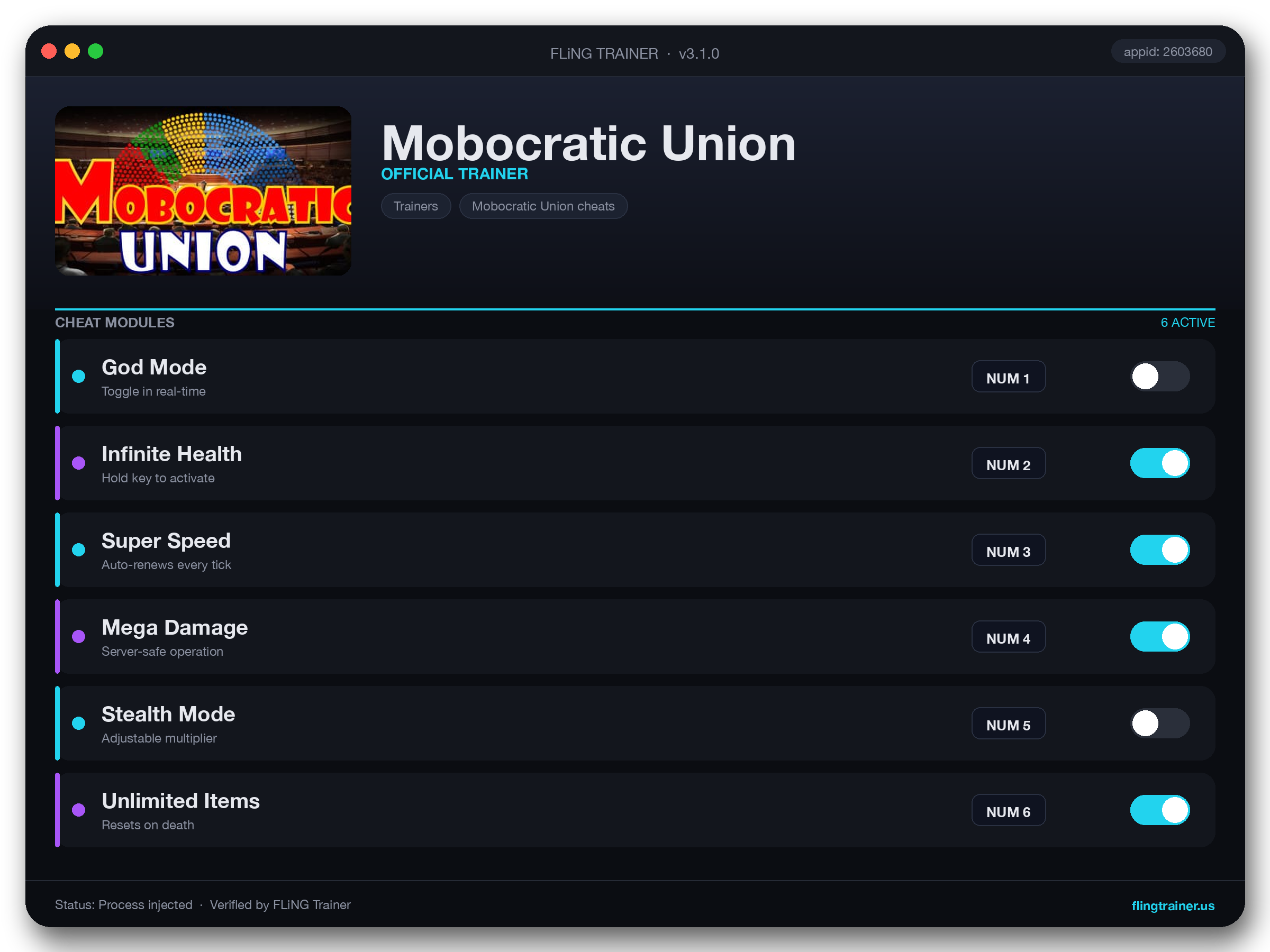 Mobocratic Union Trainer interface