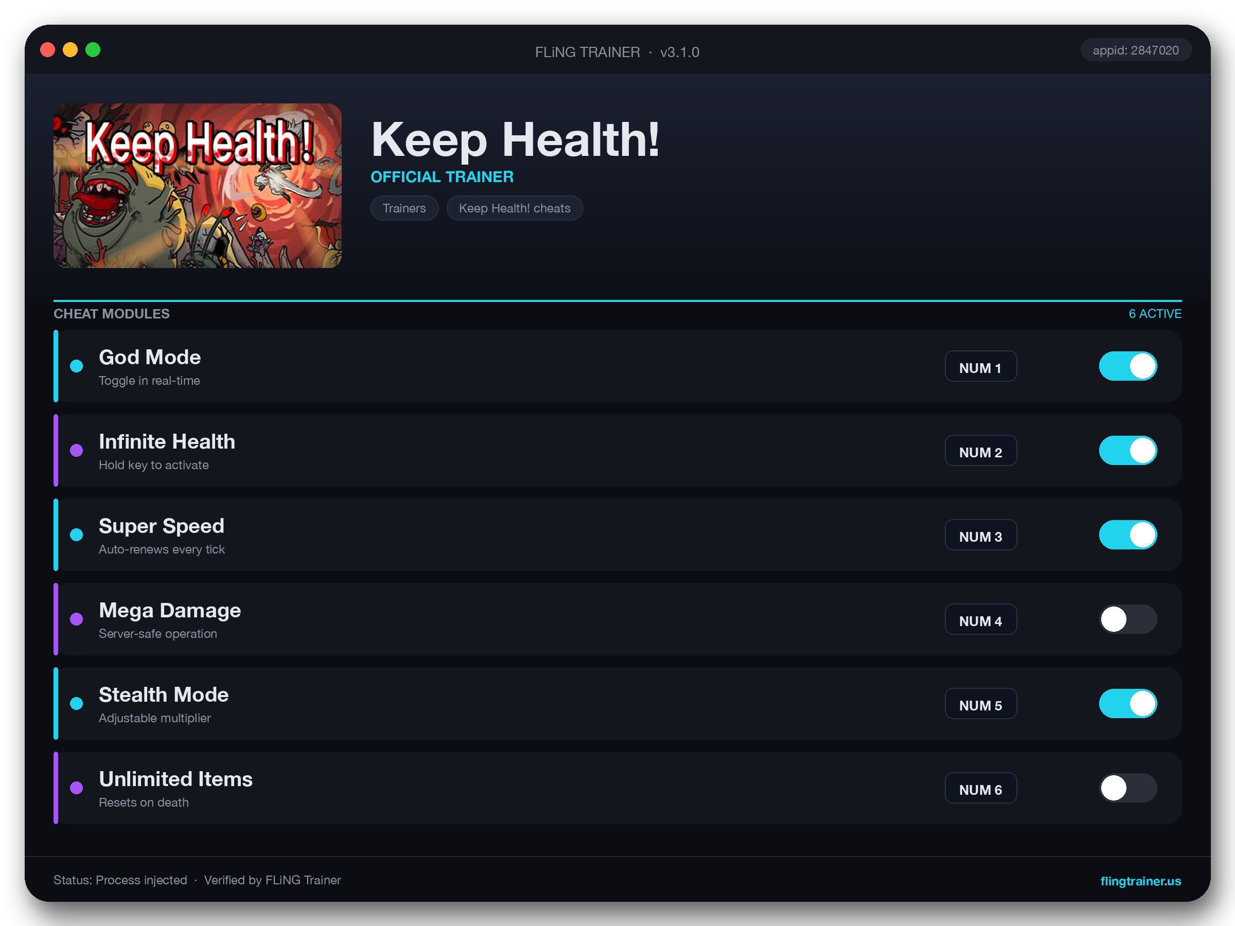 Keep Health! Trainer interface