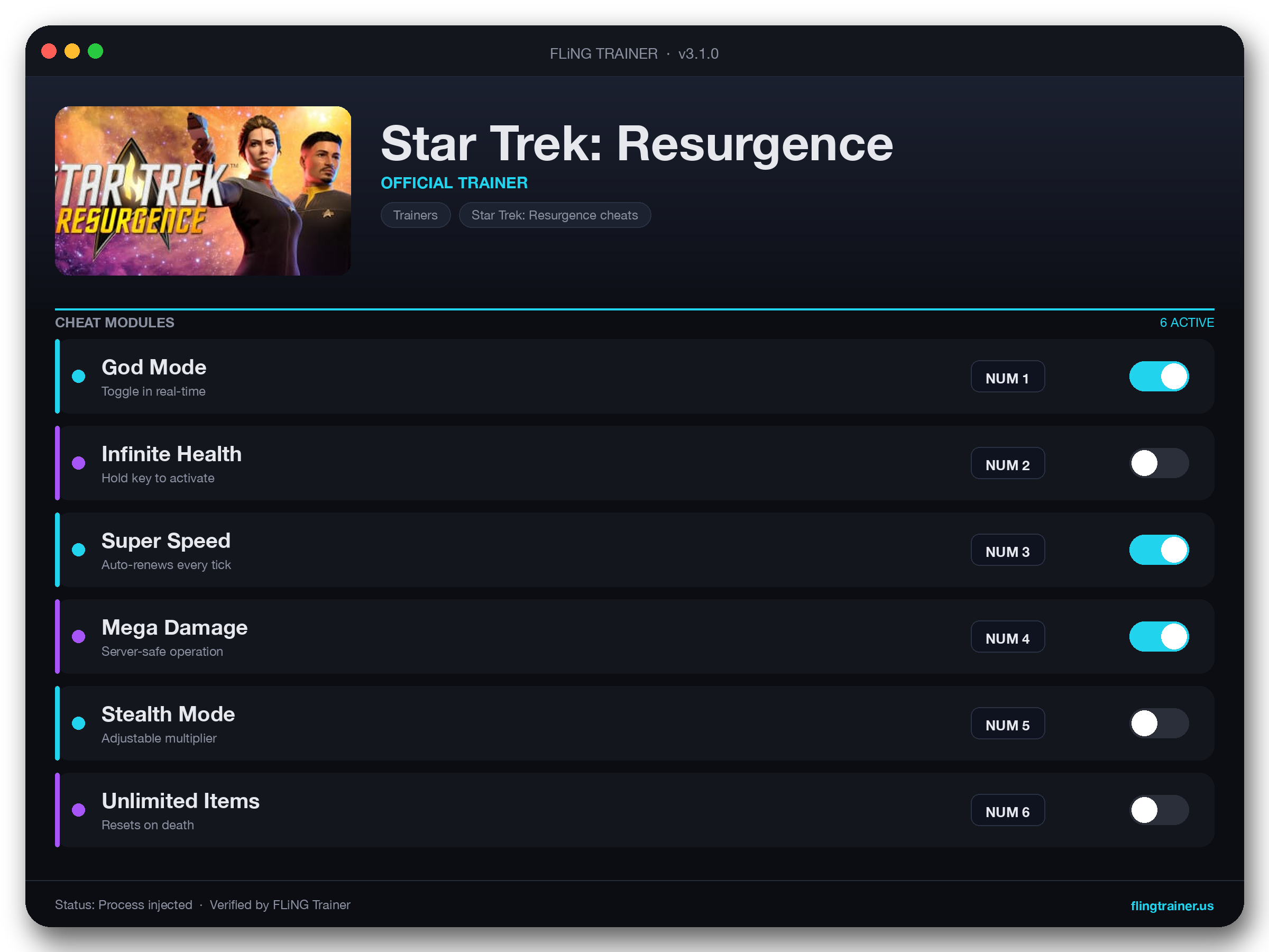 Star Trek: Resurgence Trainer interface