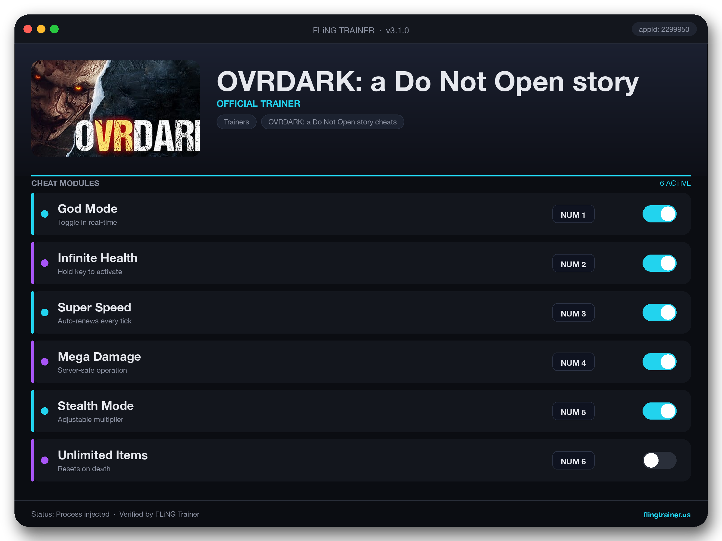 OVRDARK: a Do Not Open story Trainer interface