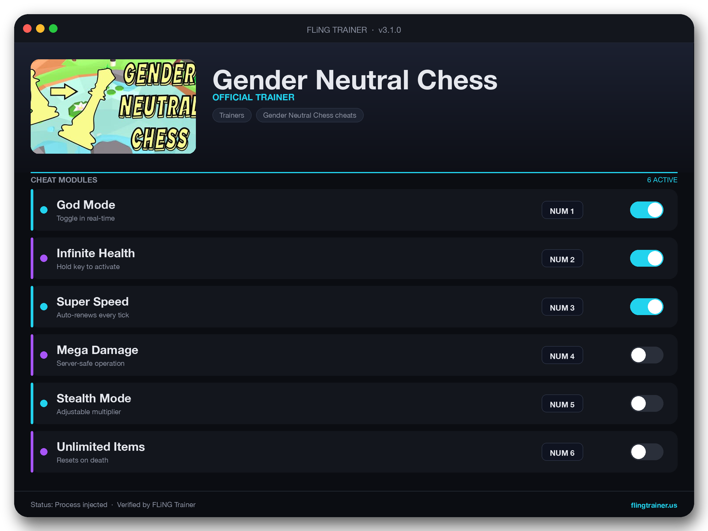 Gender Neutral Chess Trainer interface