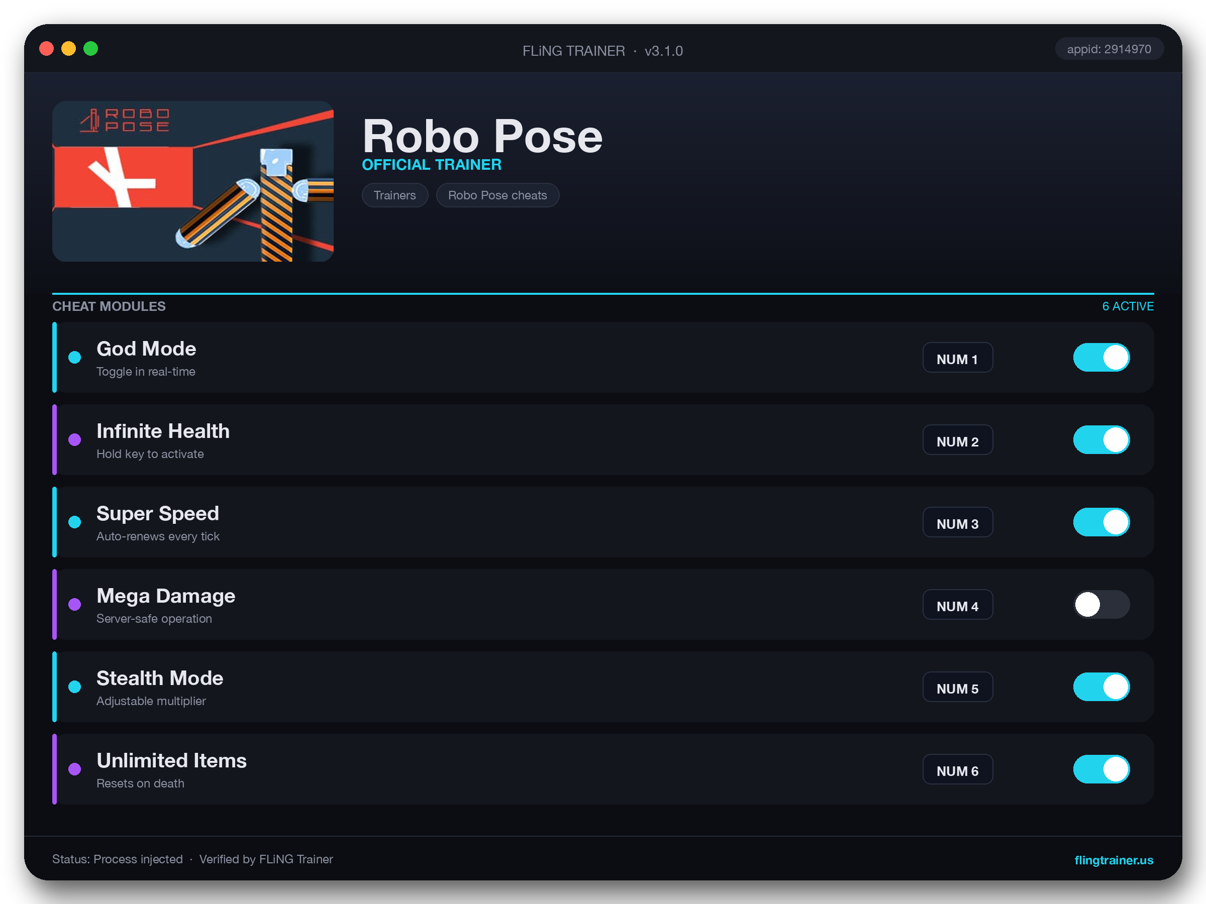 Robo Pose Trainer interface