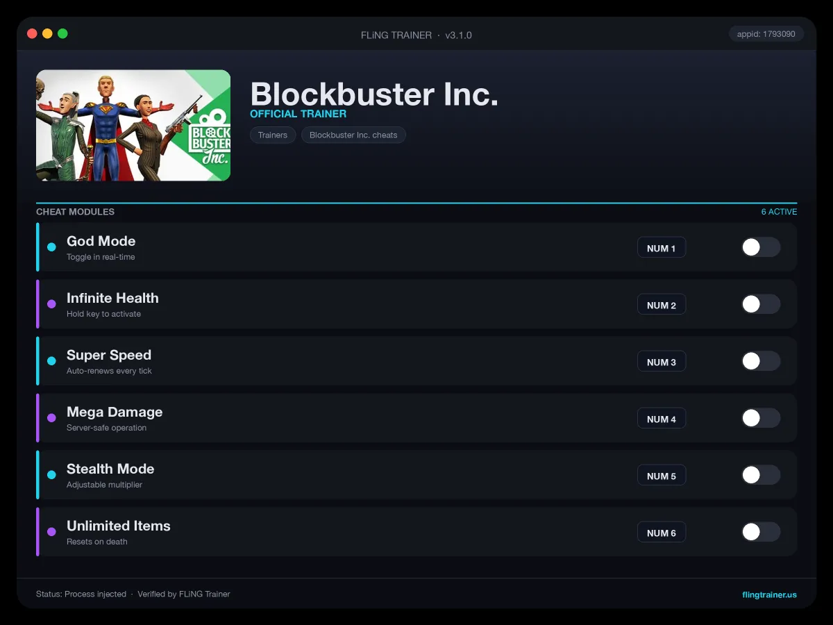 Blockbuster Inc. Trainer interface