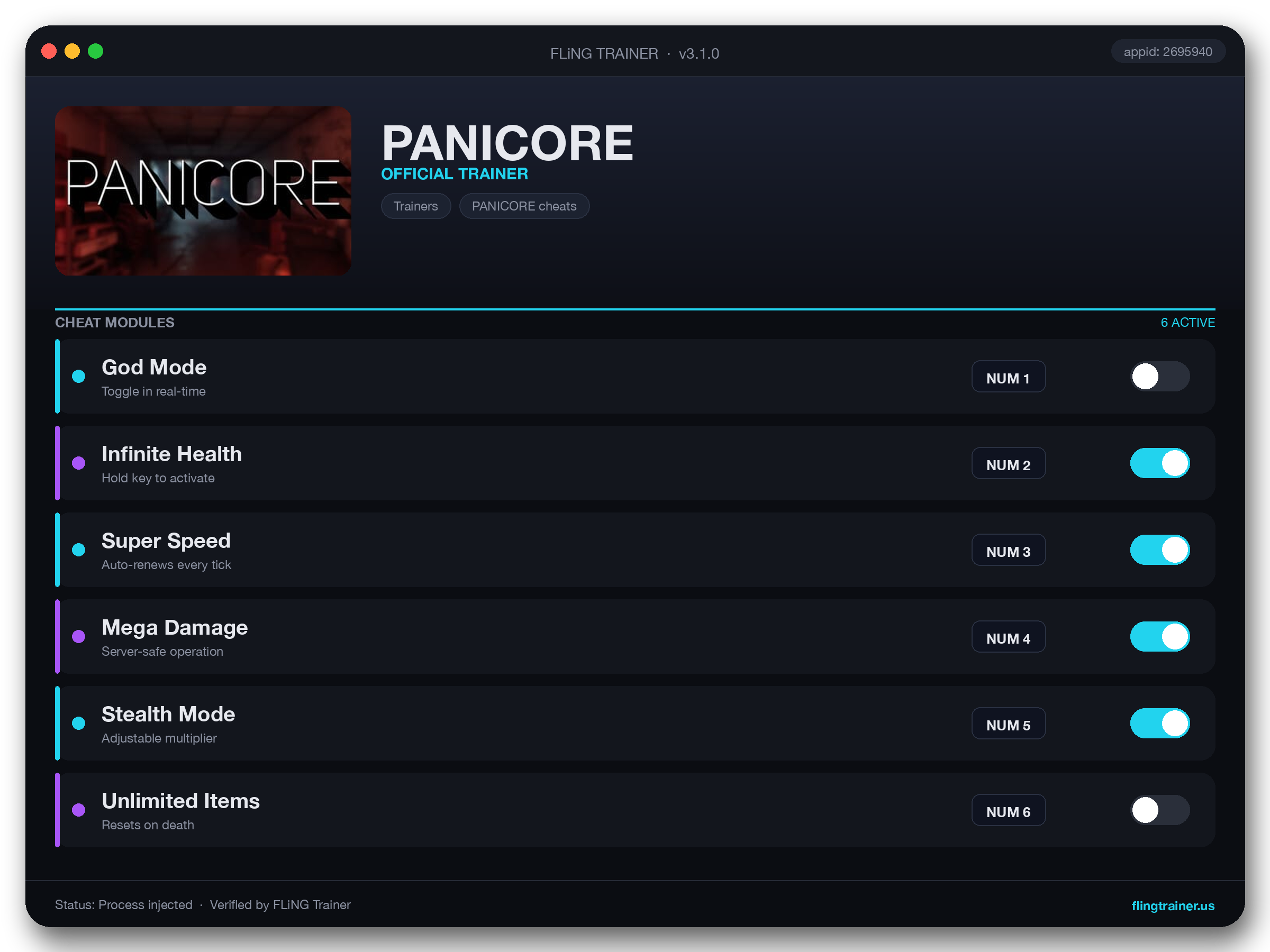 PANICORE Trainer interface