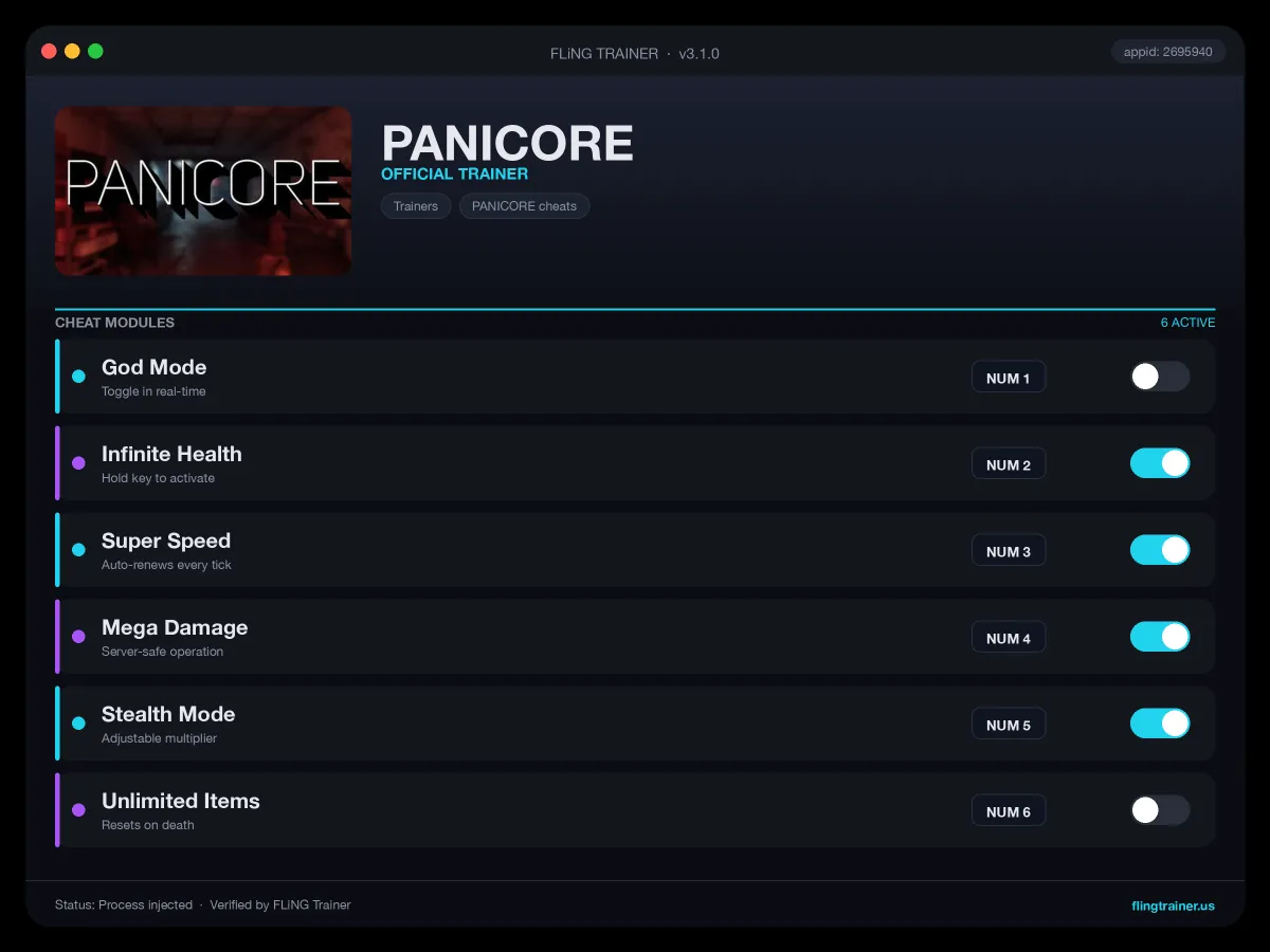 PANICORE Trainer interface