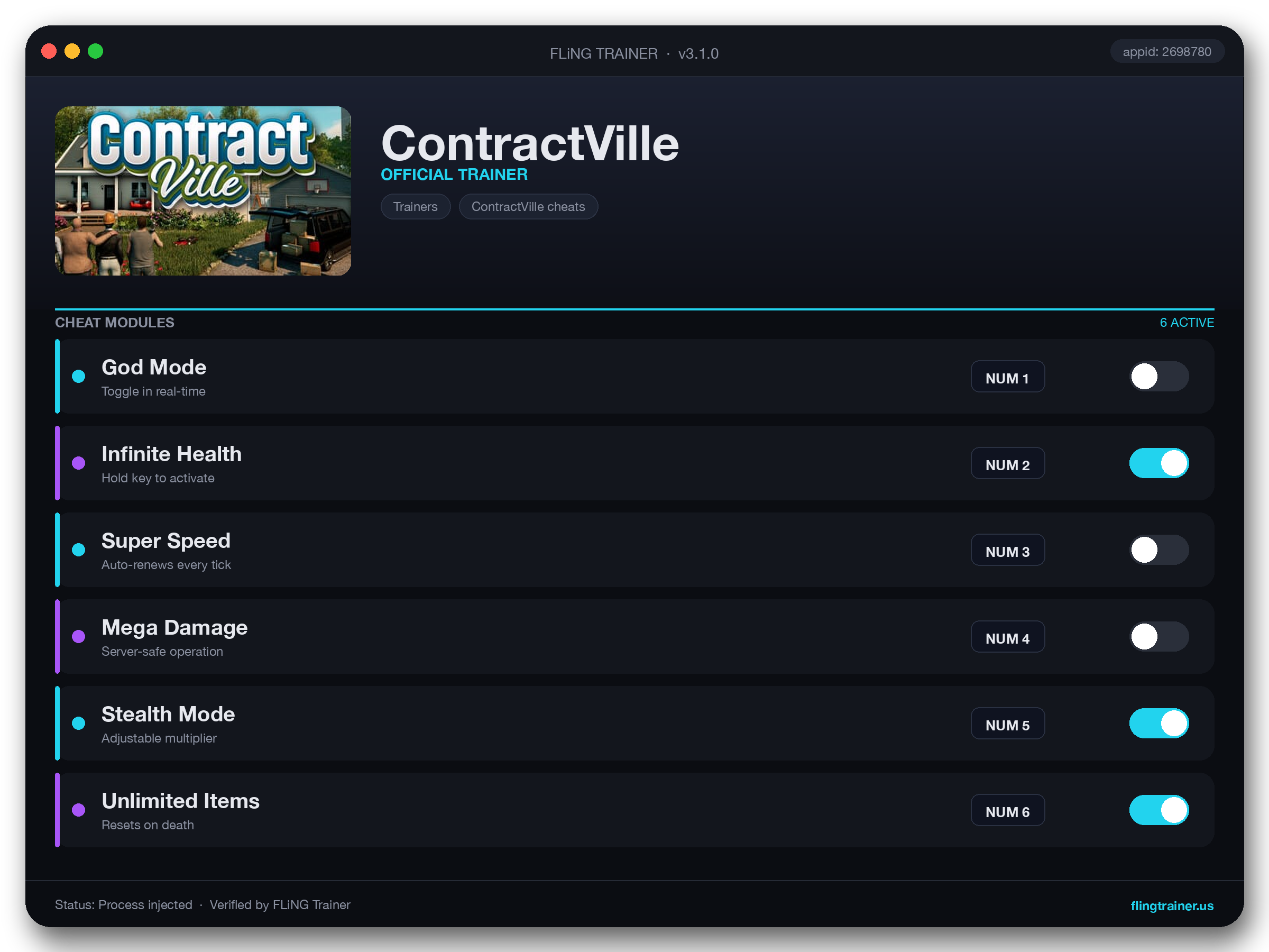 ContractVille Trainer interface
