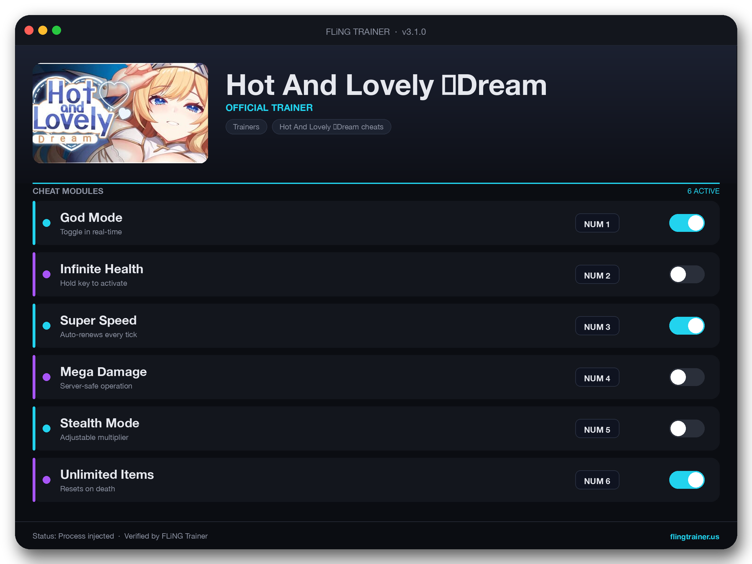 Hot And Lovely :Dream Trainer interface