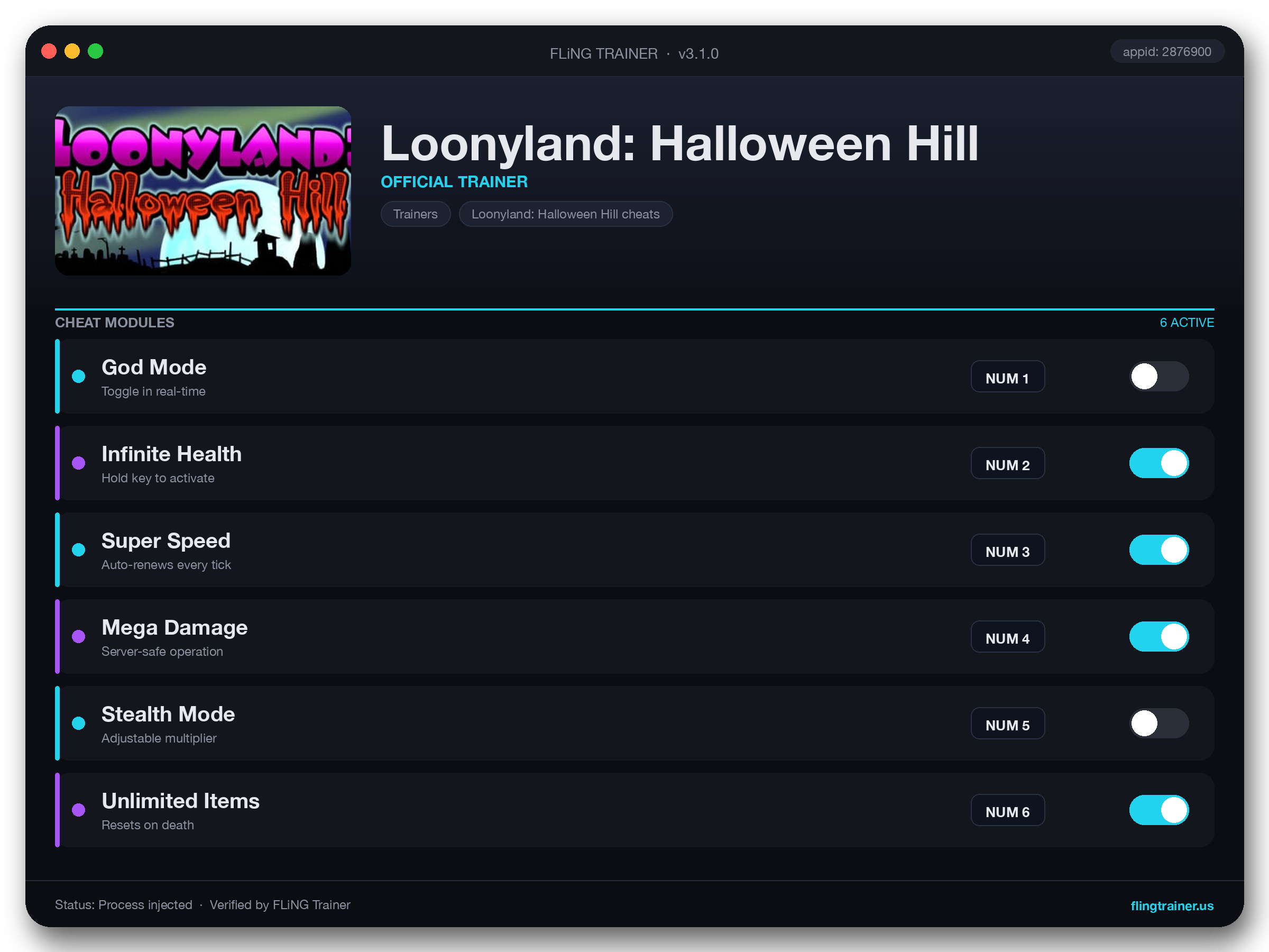 Loonyland: Halloween Hill Trainer interface