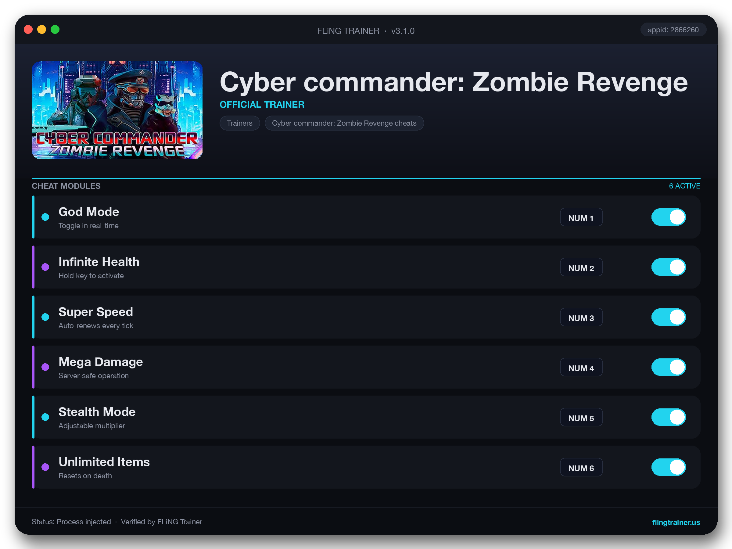 Cyber commander: Zombie Revenge Trainer interface