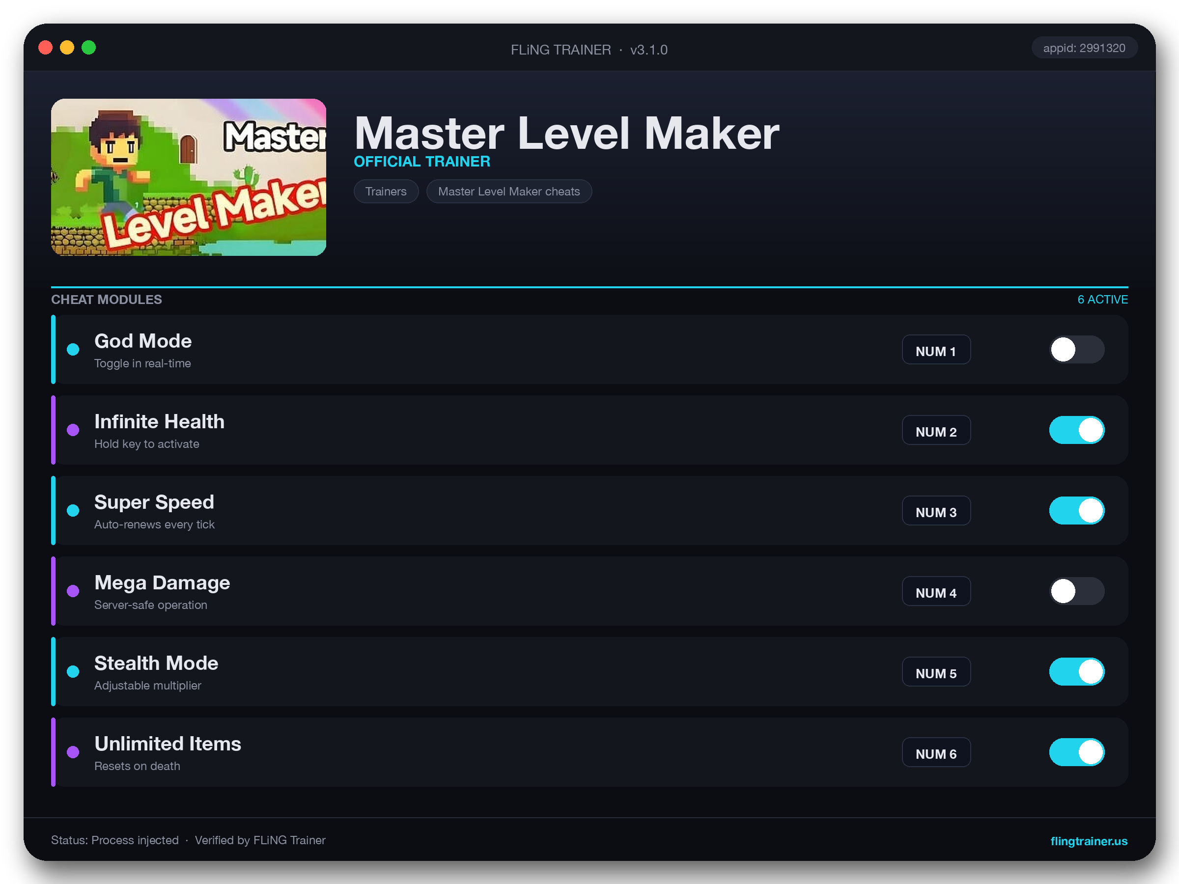 Master Level Maker Trainer interface