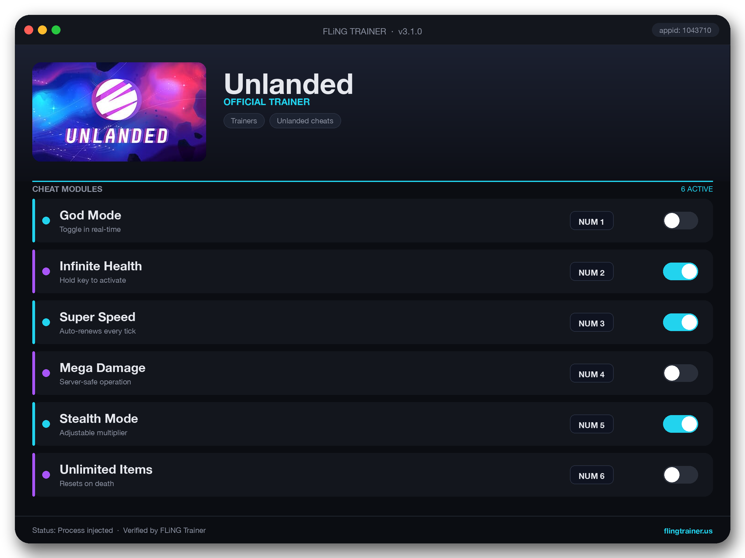 Unlanded Trainer interface