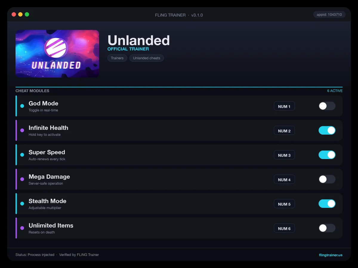 Unlanded Trainer interface