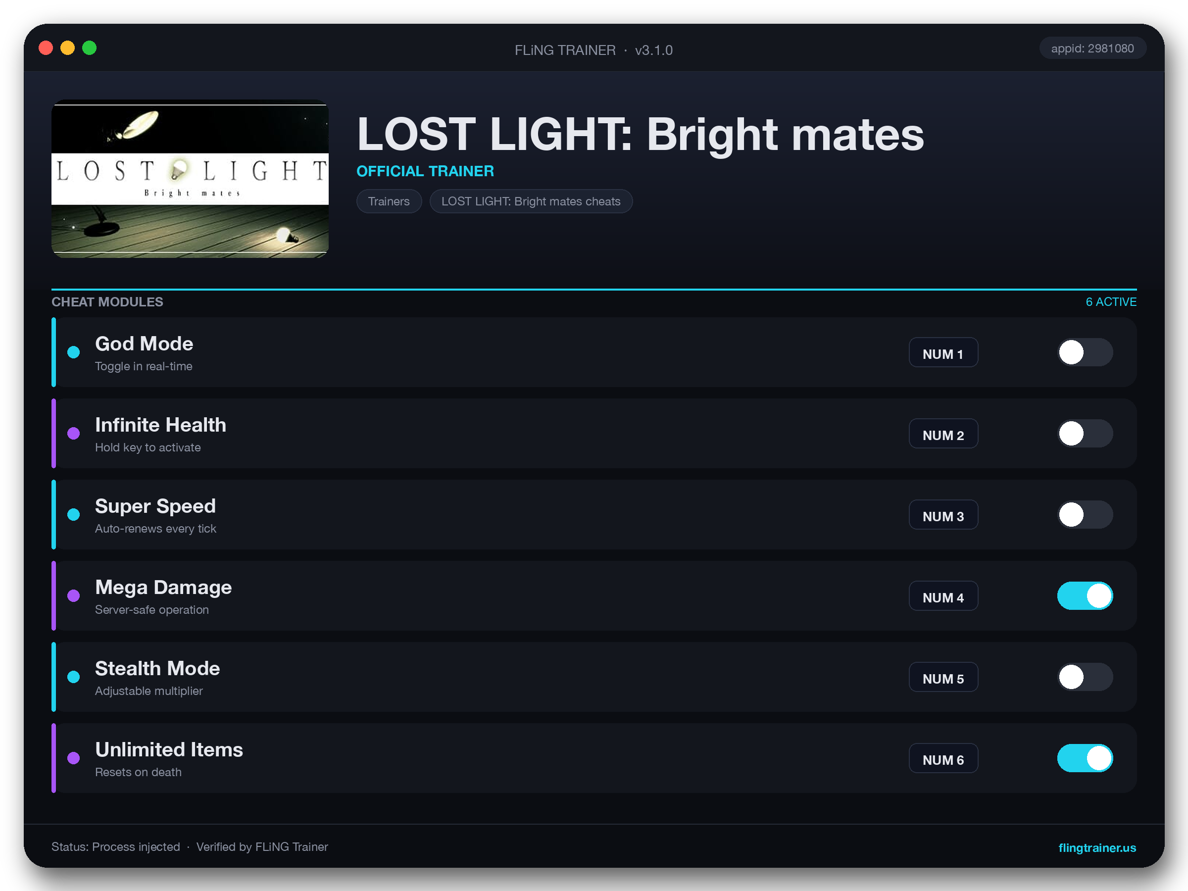 LOST LIGHT: Bright mates Trainer interface