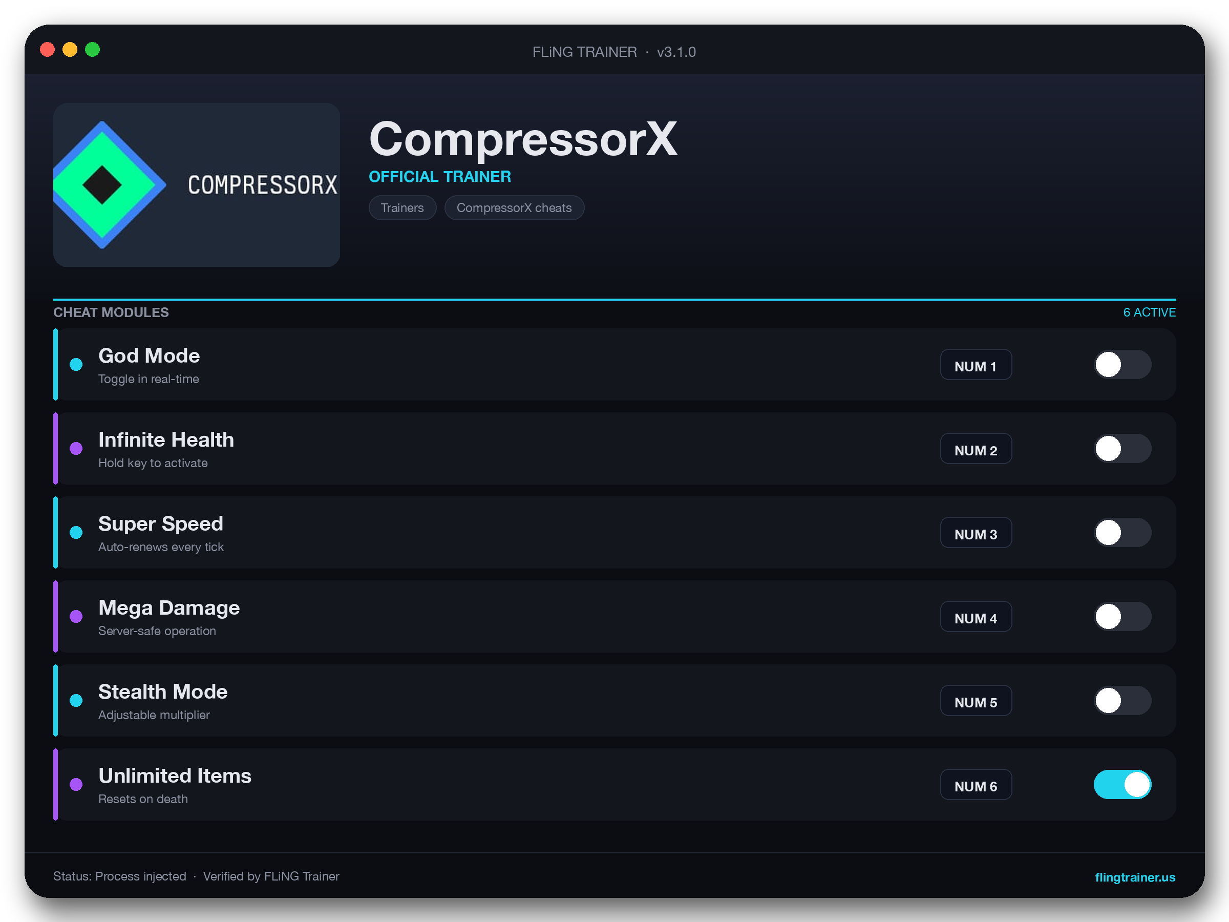 CompressorX Trainer interface