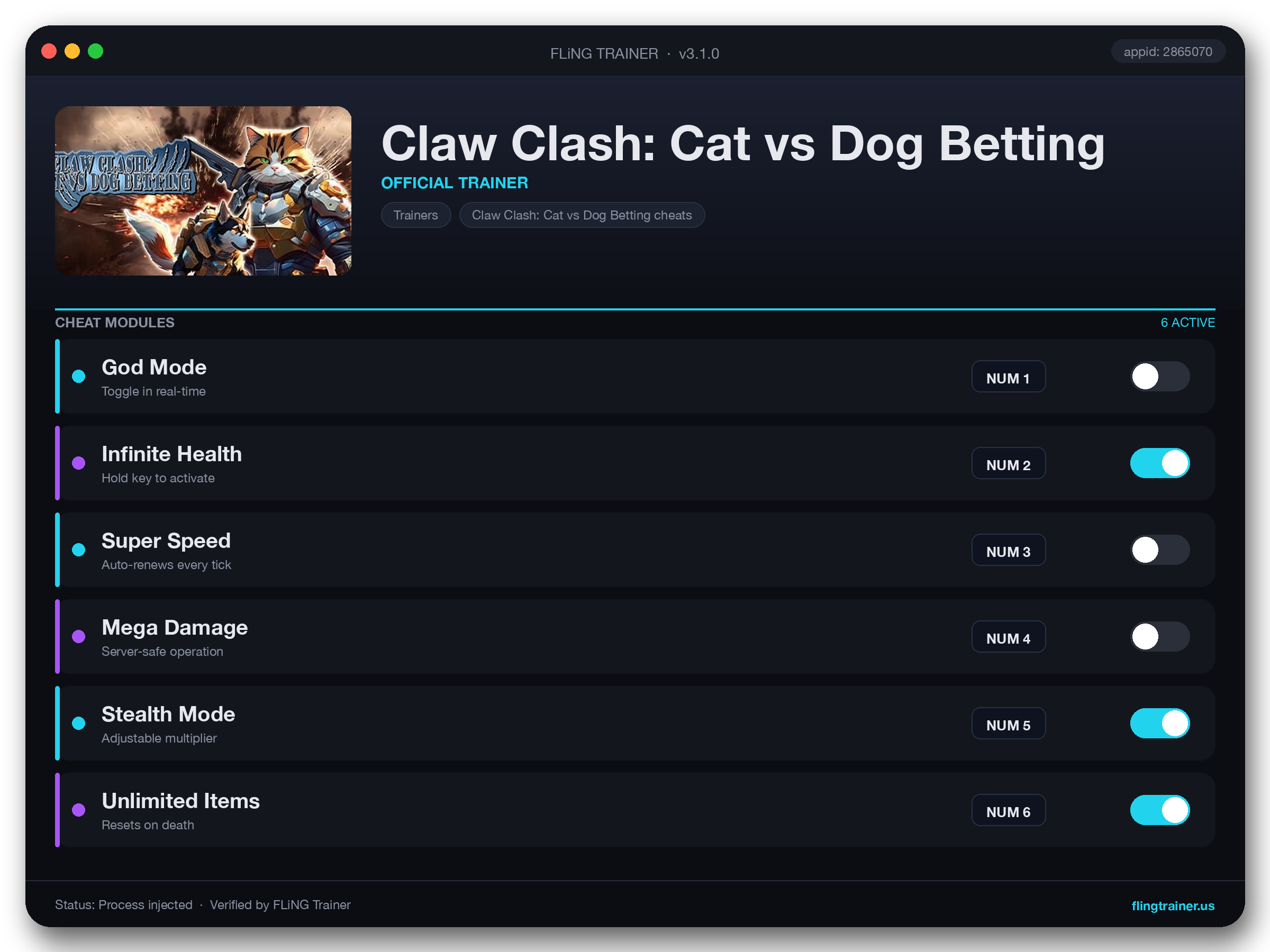 Claw Clash: Cat vs Dog Betting Trainer interface