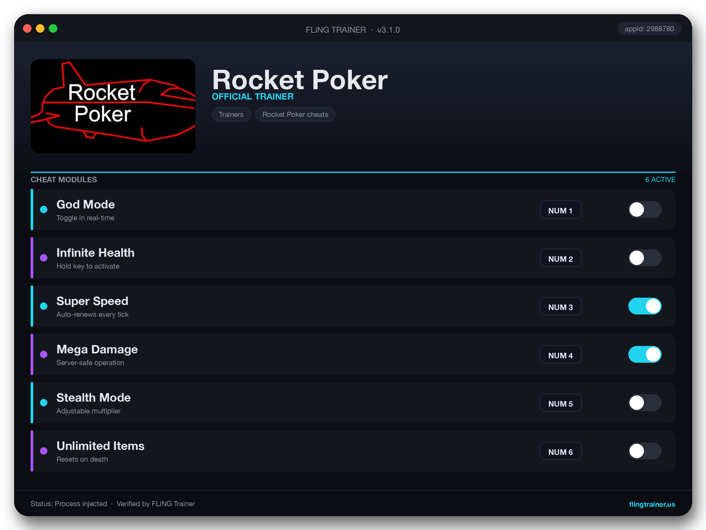 Rocket Poker Trainer interface