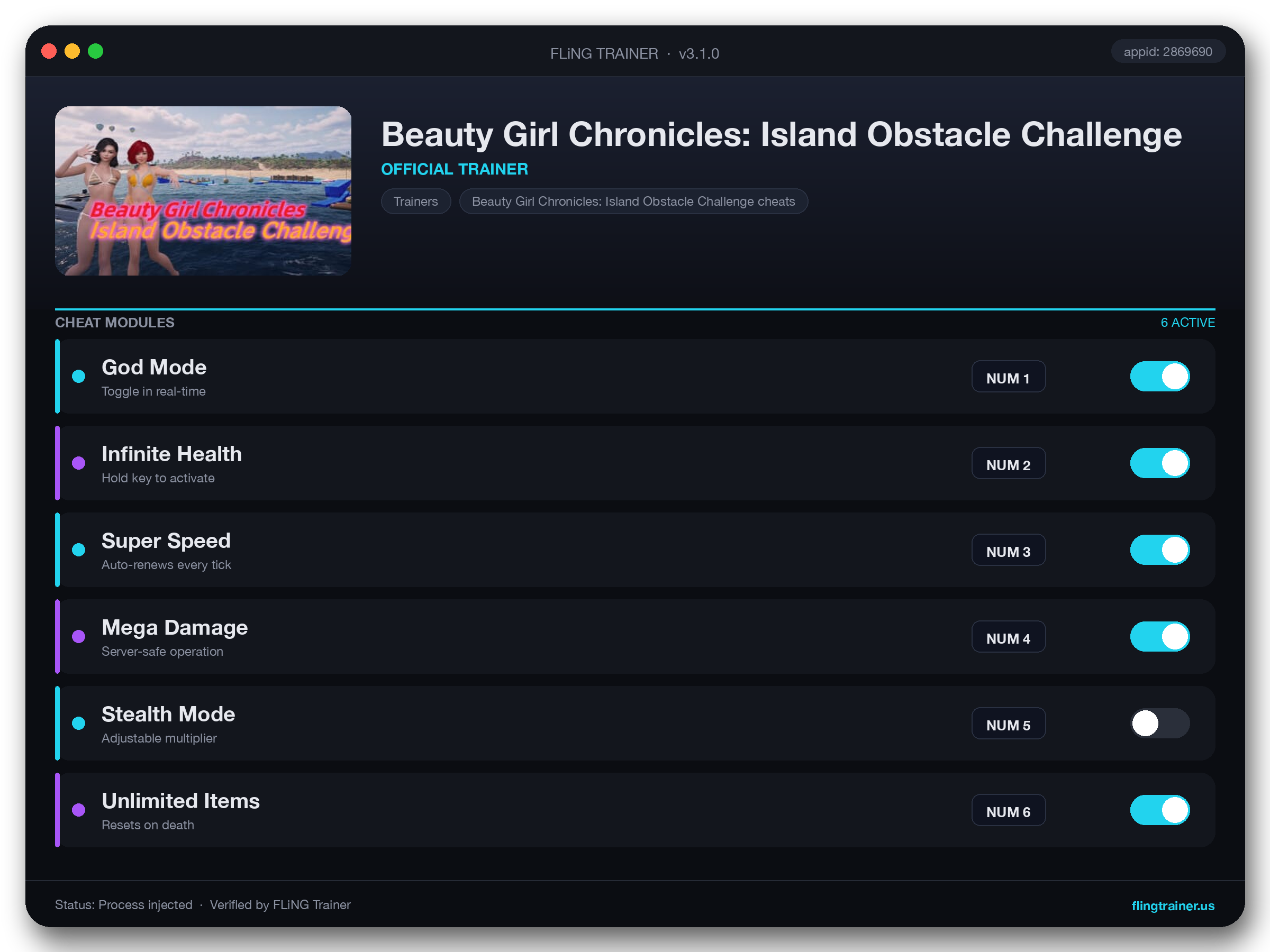 Beauty Girl Chronicles: Island Obstacle Challenge Trainer interface