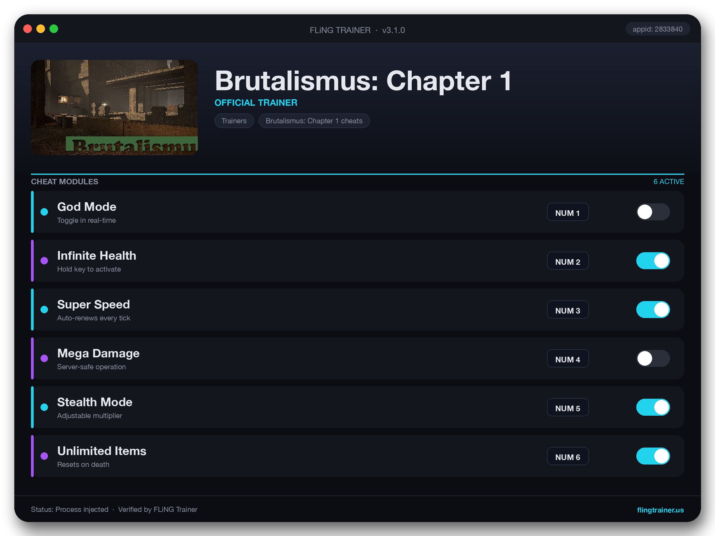 Brutalismus: Chapter 1 Trainer interface